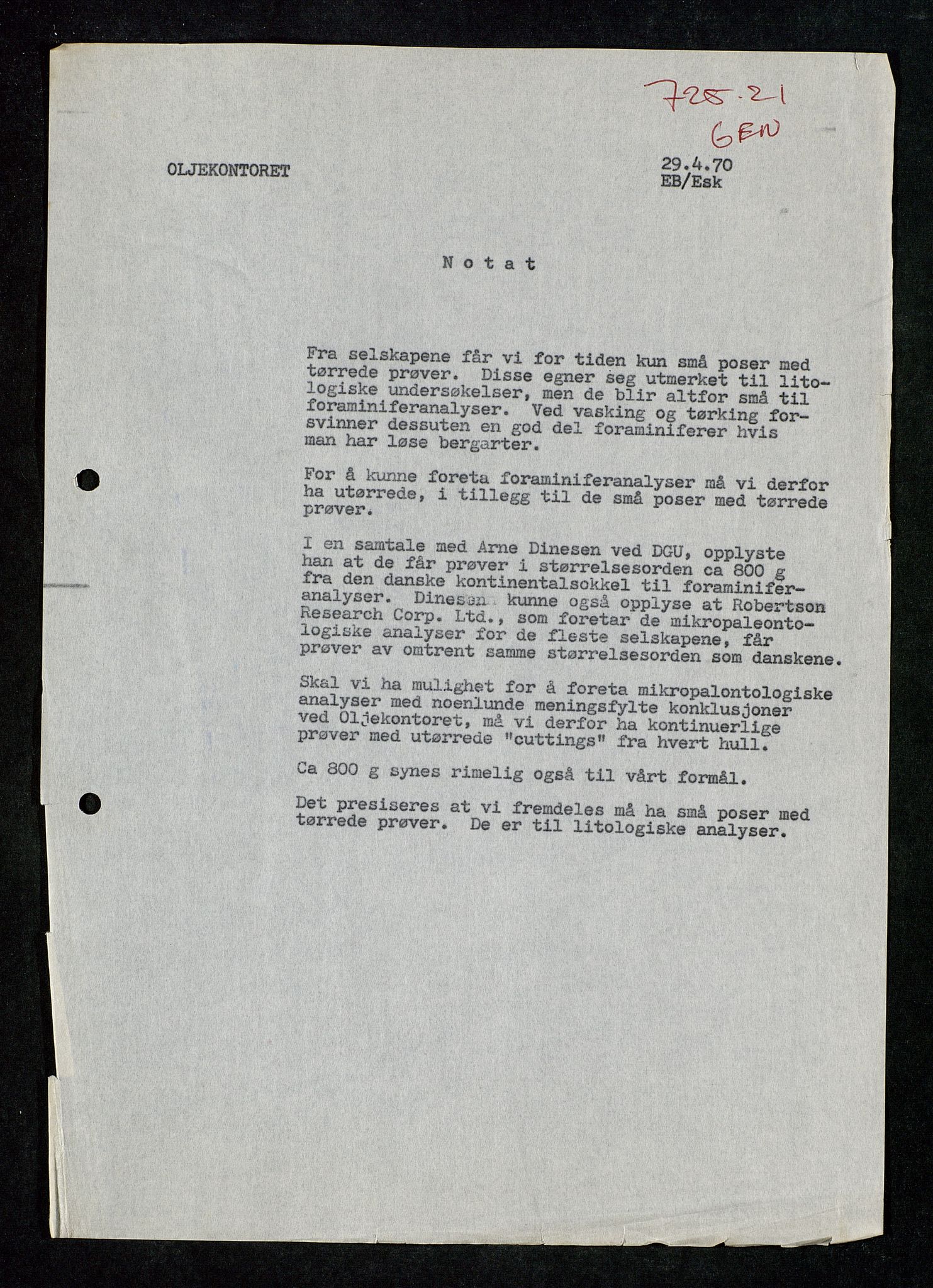 Industridepartementet, Oljekontoret, SAST/A-101348/Da/L0010:  Arkivnøkkel 725 - 744 Boring, undersøkelser, bilder, 1964-1972, p. 194