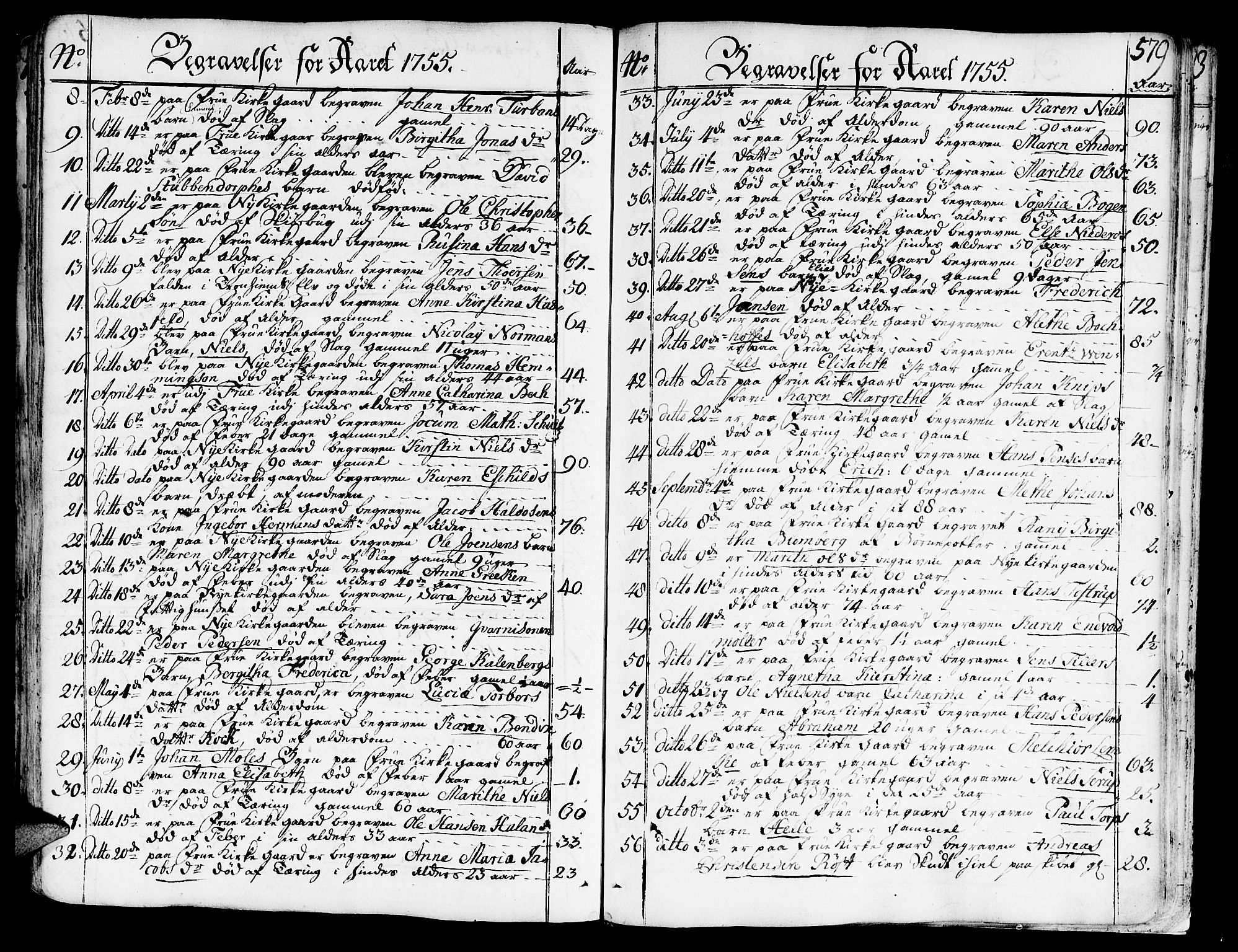 Ministerialprotokoller, klokkerbøker og fødselsregistre - Sør-Trøndelag, SAT/A-1456/602/L0103: Parish register (official) no. 602A01, 1732-1774, p. 579