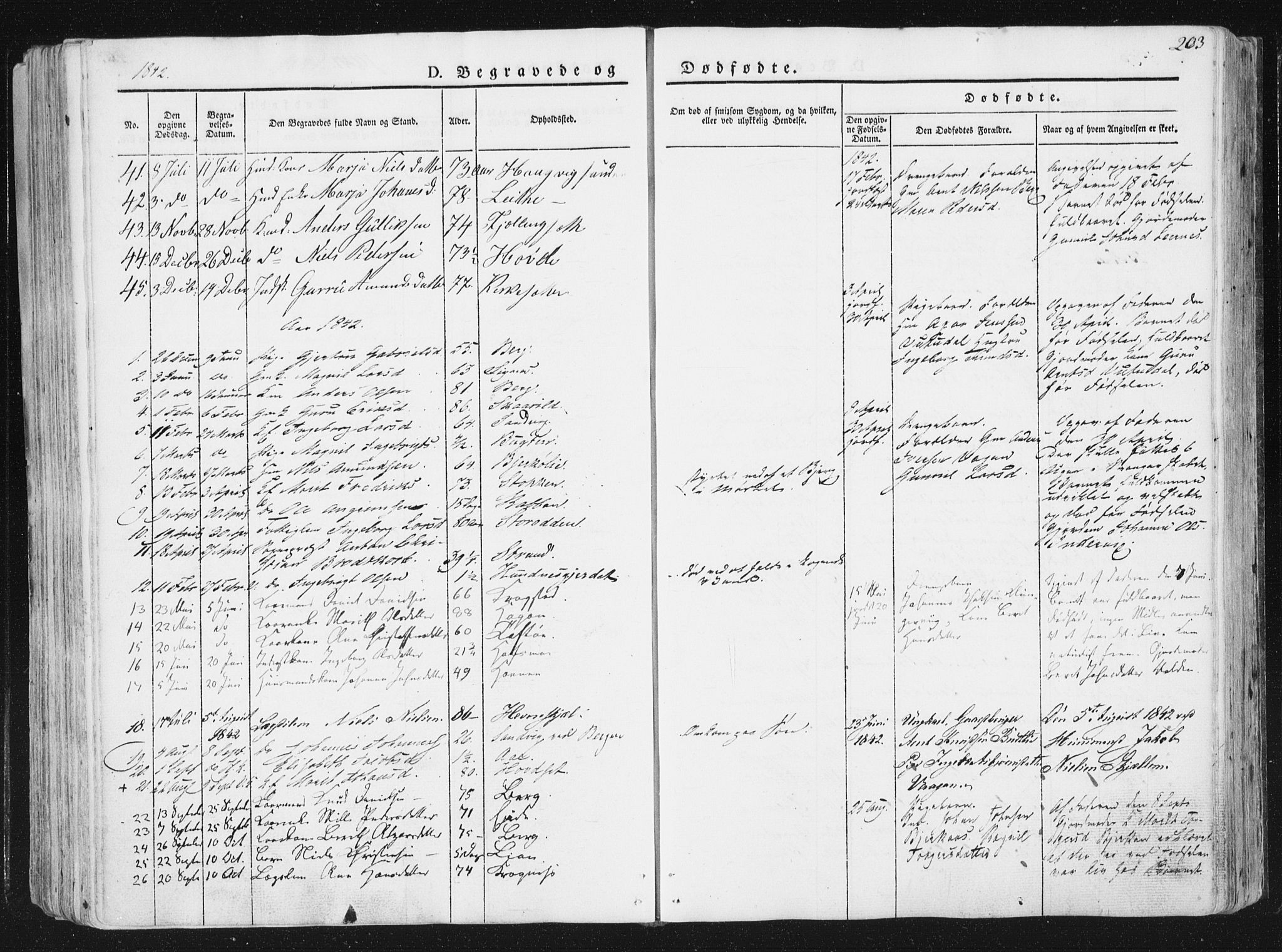 Ministerialprotokoller, klokkerbøker og fødselsregistre - Sør-Trøndelag, SAT/A-1456/630/L0493: Parish register (official) no. 630A06, 1841-1851, p. 203