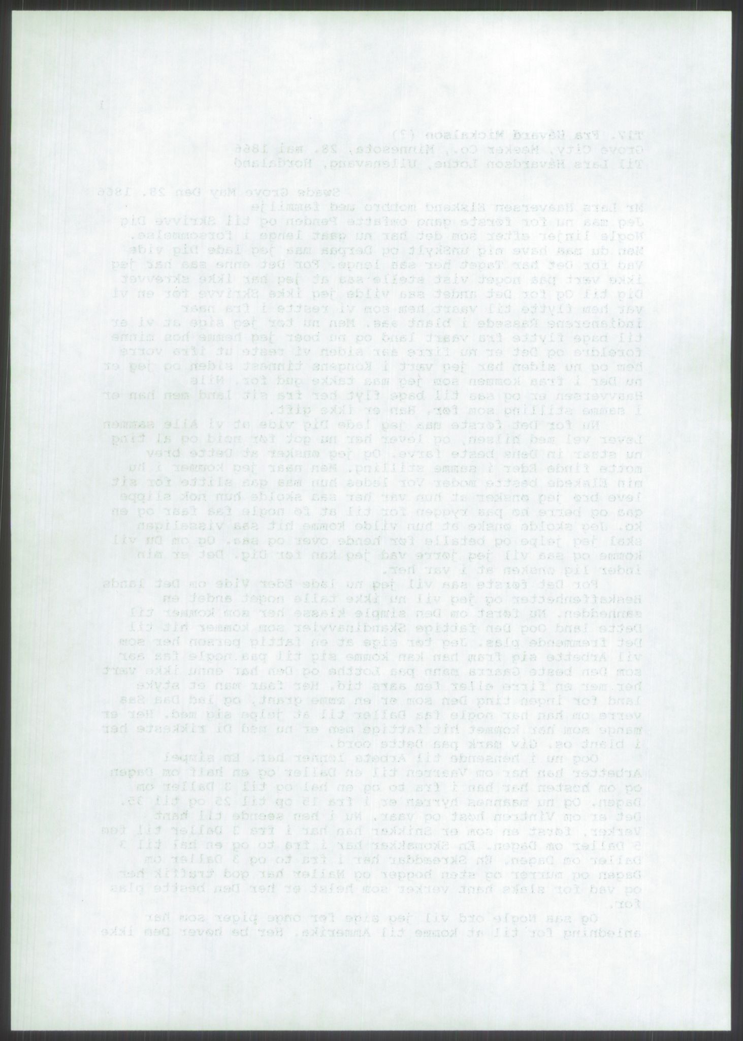 Samlinger til kildeutgivelse, Amerikabrevene, AV/RA-EA-4057/F/L0032: Innlån fra Hordaland: Nesheim - Øverland, 1838-1914, p. 1074