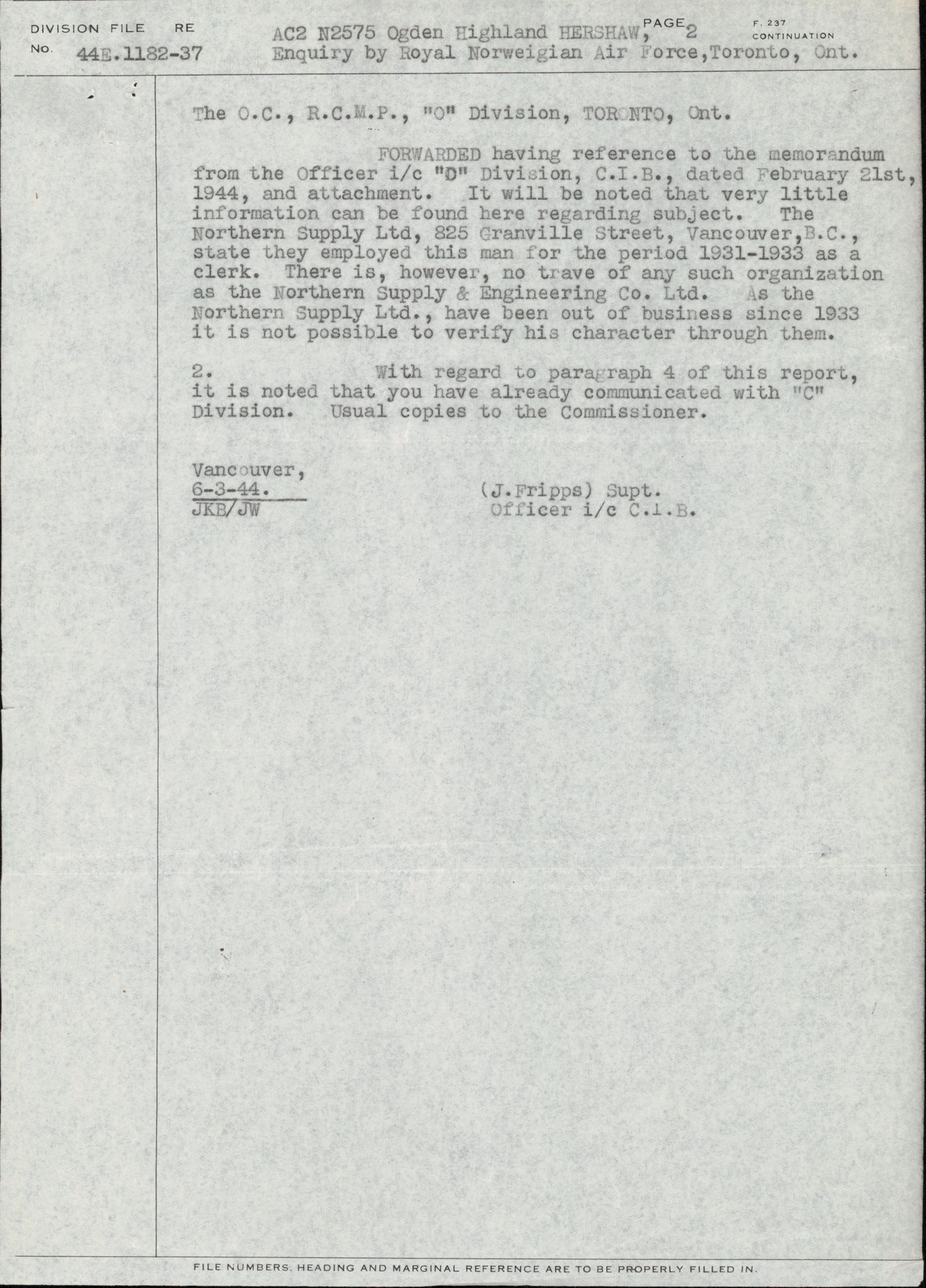 Forsvaret, Forsvarets overkommando/Luftforsvarsstaben, AV/RA-RAFA-4079/P/Pa/L0013: Personellmapper, 1905, p. 178