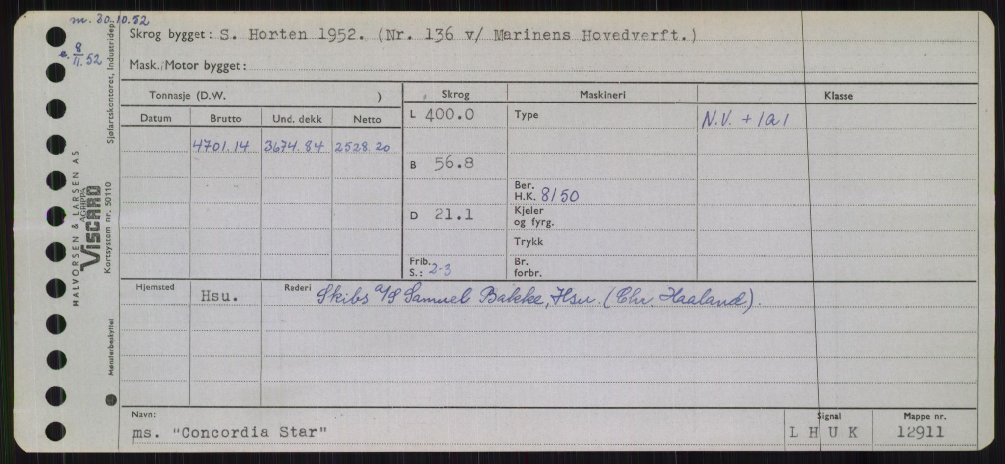 Sjøfartsdirektoratet med forløpere, Skipsmålingen, AV/RA-S-1627/H/Hb/L0001: Fartøy, A-D, p. 451