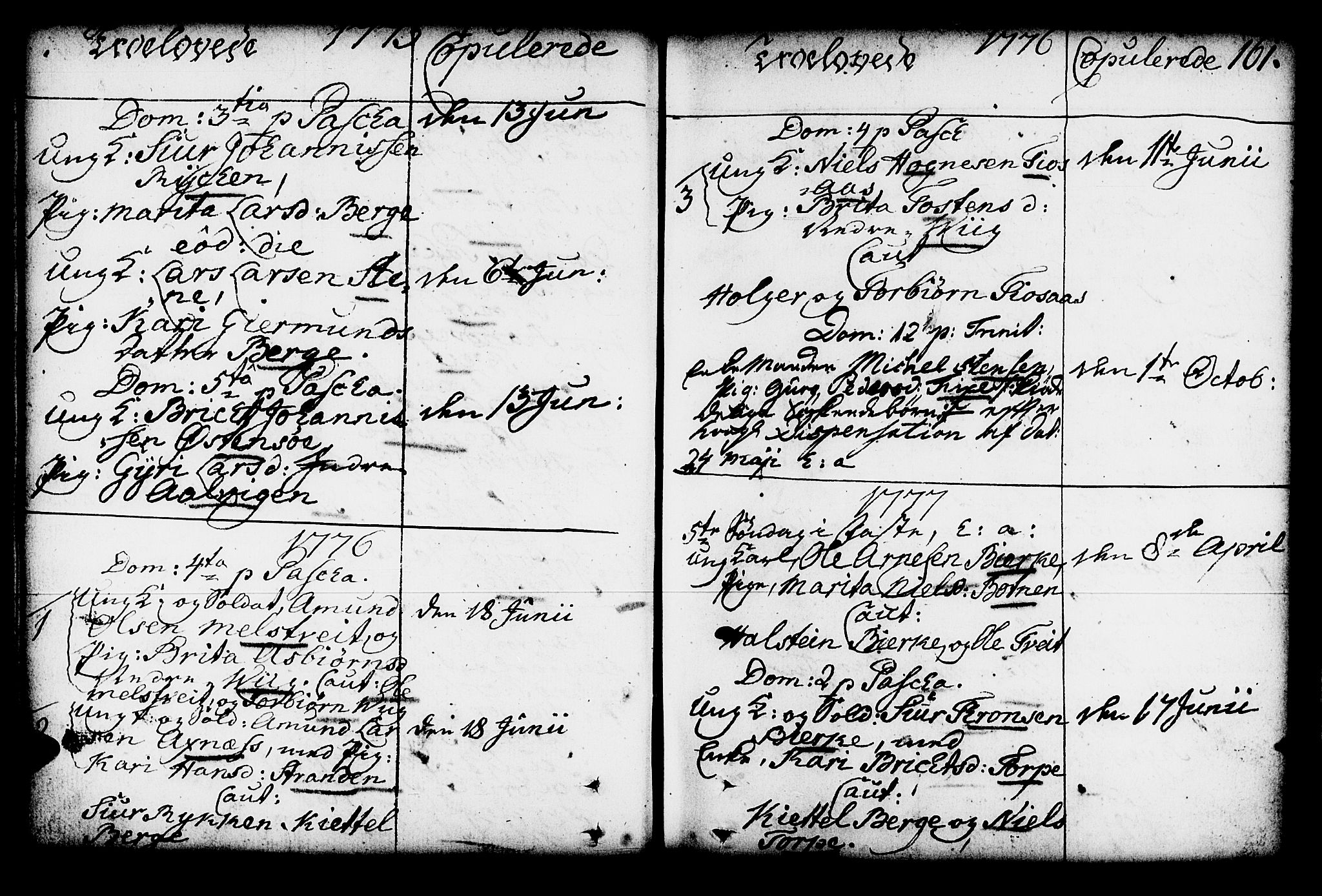 Kvam sokneprestembete, AV/SAB-A-76201/H/Haa: Parish register (official) no. A 4, 1743-1795, p. 161