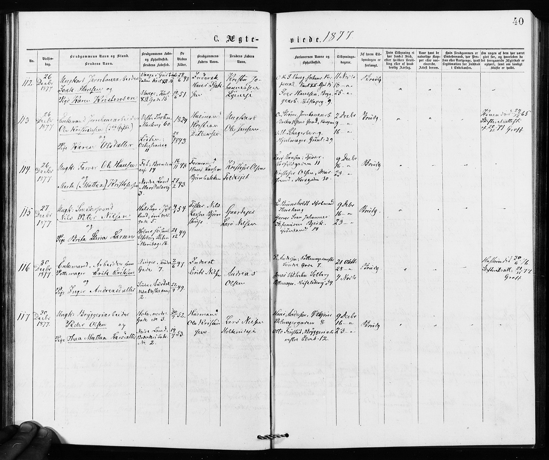 Jakob prestekontor Kirkebøker, SAO/A-10850/F/Fa/L0002: Parish register (official) no. 2, 1875-1879, p. 40