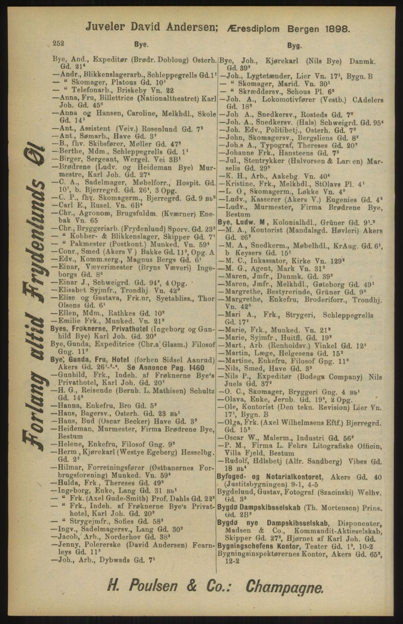 Kristiania/Oslo adressebok, PUBL/-, 1904, p. 252