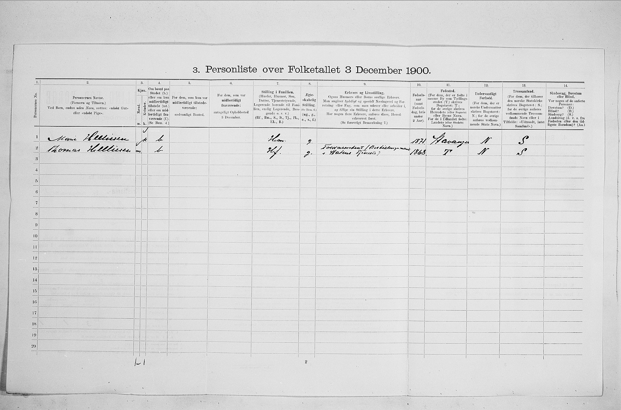 SAO, 1900 census for Kristiania, 1900, p. 42615