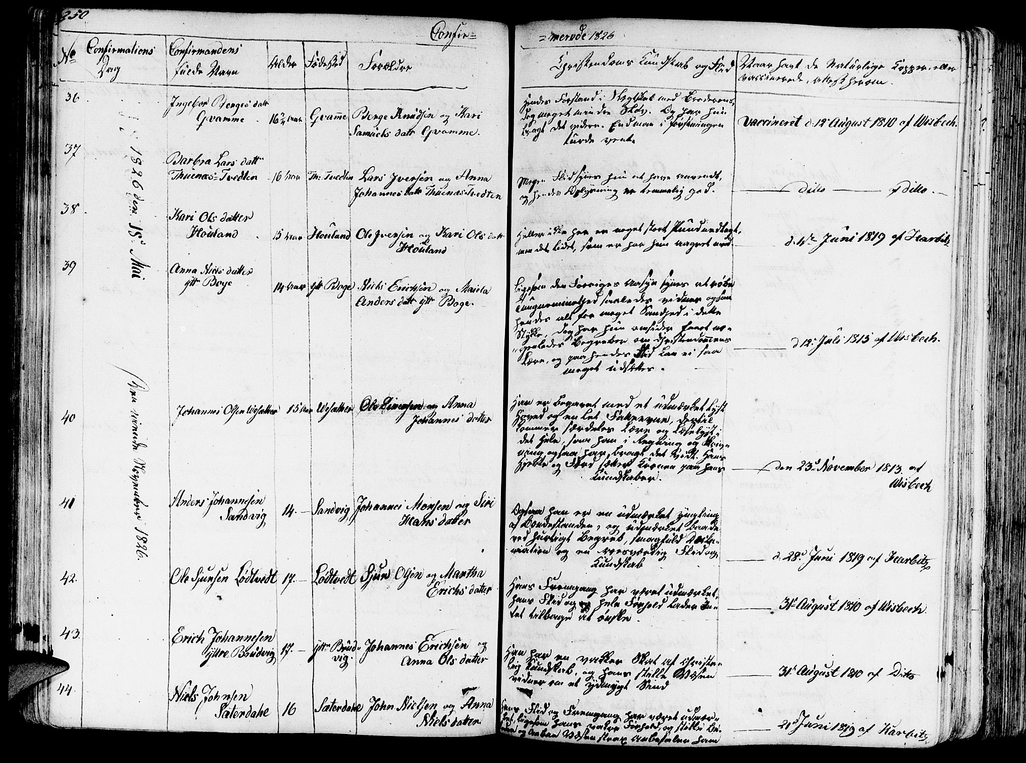 Haus sokneprestembete, SAB/A-75601/H/Haa: Parish register (official) no. A 13, 1821-1827, p. 250