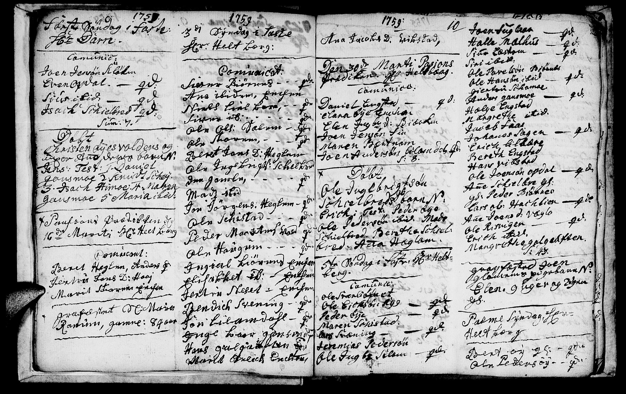 Ministerialprotokoller, klokkerbøker og fødselsregistre - Nord-Trøndelag, SAT/A-1458/764/L0543: Parish register (official) no. 764A03, 1758-1765, p. 10