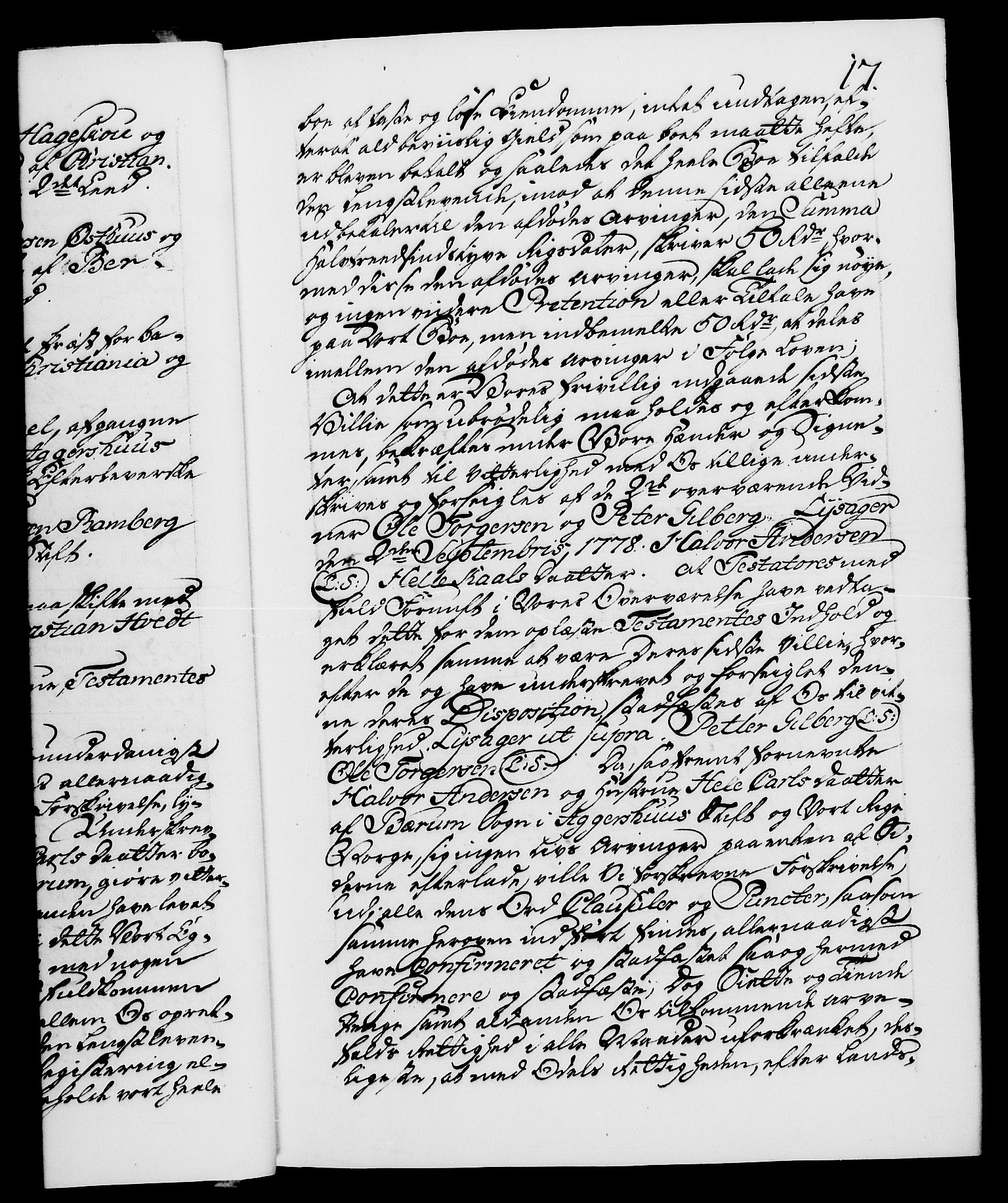 Danske Kanselli 1572-1799, RA/EA-3023/F/Fc/Fca/Fcaa/L0048: Norske registre, 1779-1781, p. 17a