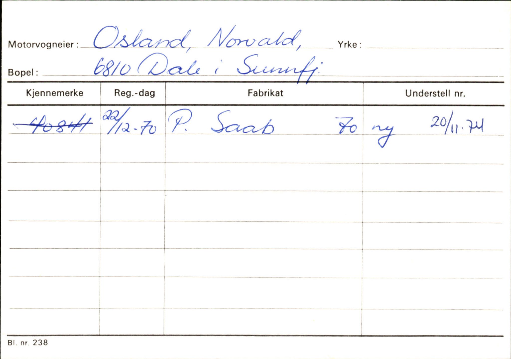 Statens vegvesen, Sogn og Fjordane vegkontor, AV/SAB-A-5301/4/F/L0126: Eigarregister Fjaler M-Å. Leikanger A-Å, 1945-1975, p. 5