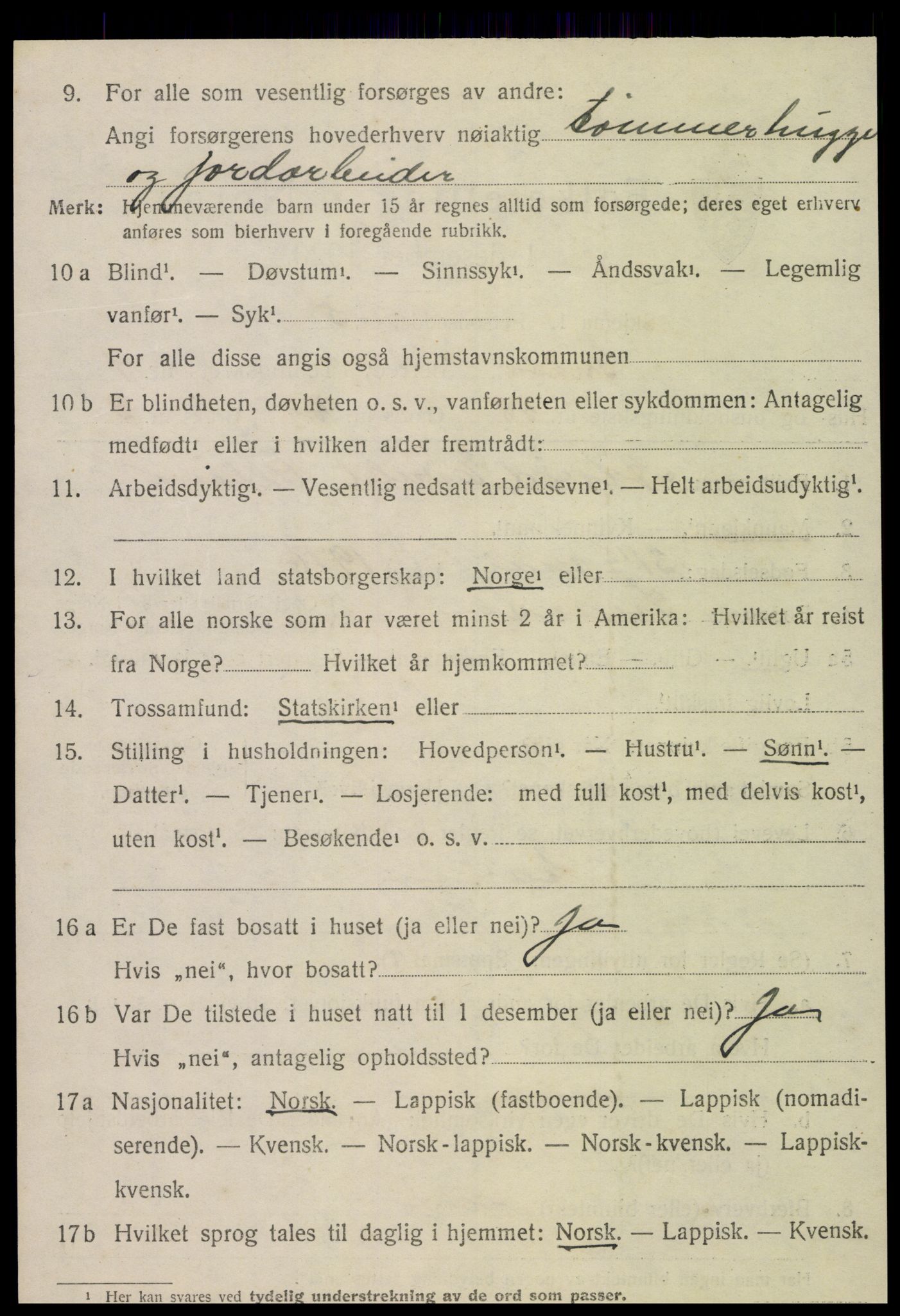 SAT, 1920 census for Snåsa, 1920, p. 4329
