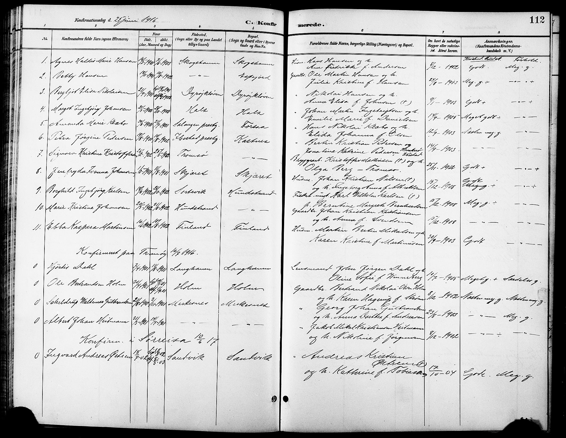 Tranøy sokneprestkontor, SATØ/S-1313/I/Ia/Iab/L0014klokker: Parish register (copy) no. 14, 1896-1918, p. 112