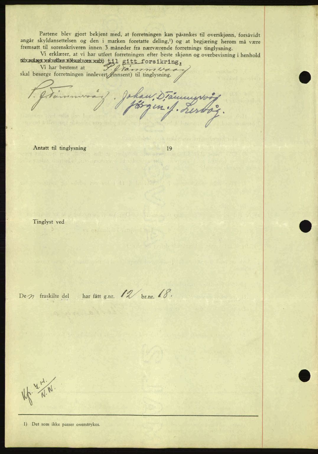 Nordmøre sorenskriveri, AV/SAT-A-4132/1/2/2Ca: Mortgage book no. A94, 1942-1943, Diary no: : 4/1943