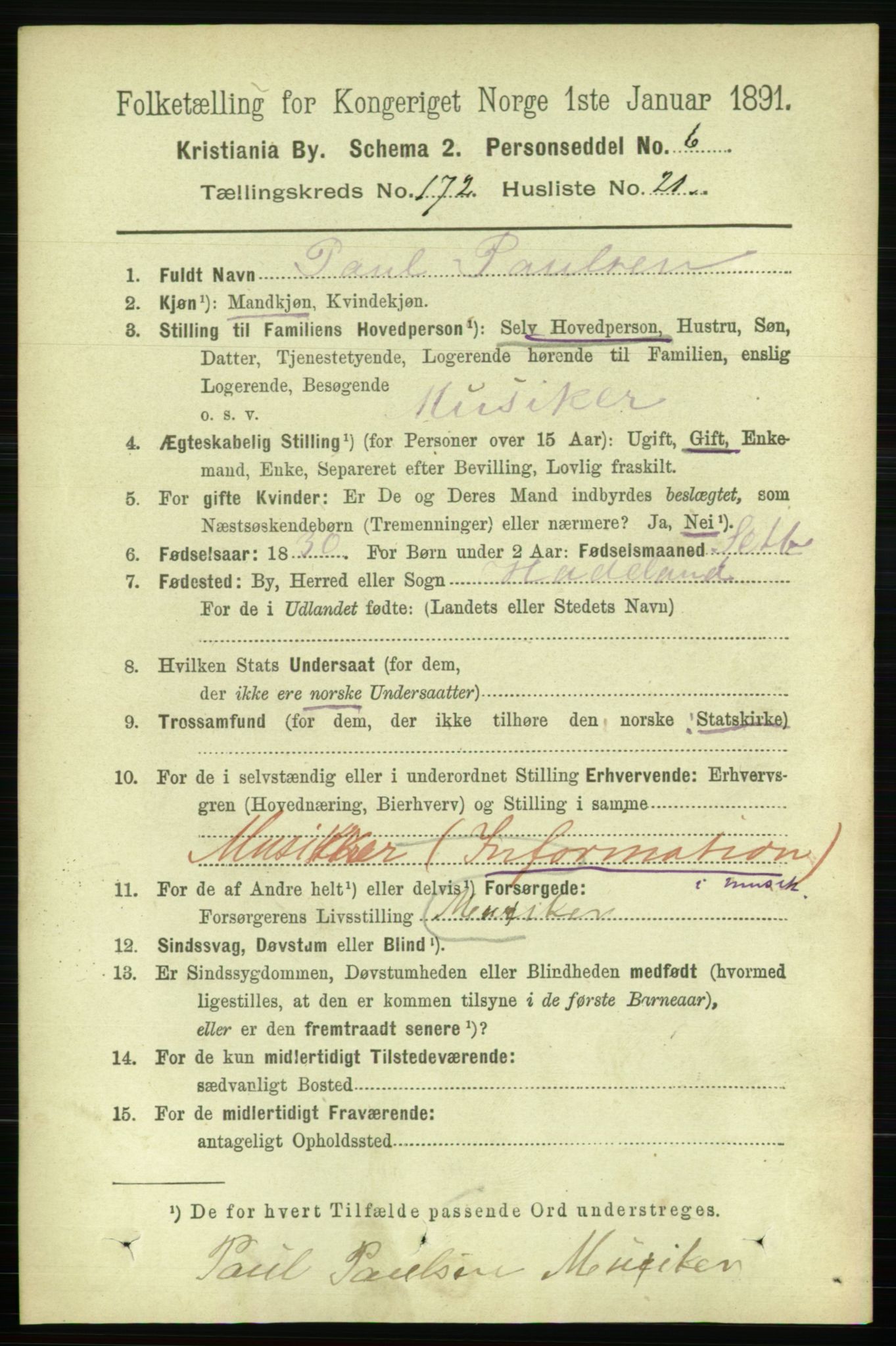 RA, 1891 census for 0301 Kristiania, 1891, p. 102509