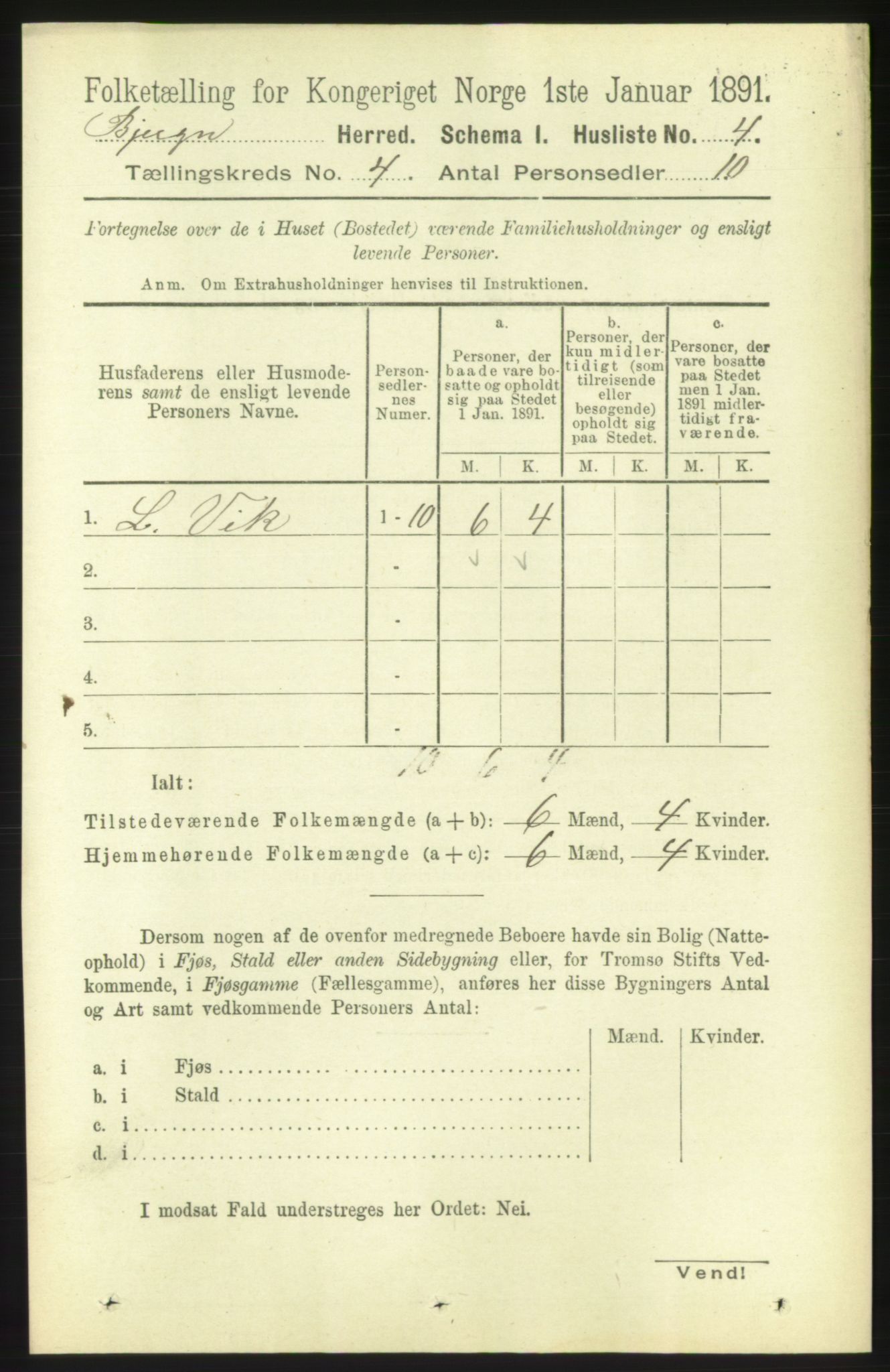 RA, 1891 census for 1627 Bjugn, 1891, p. 919