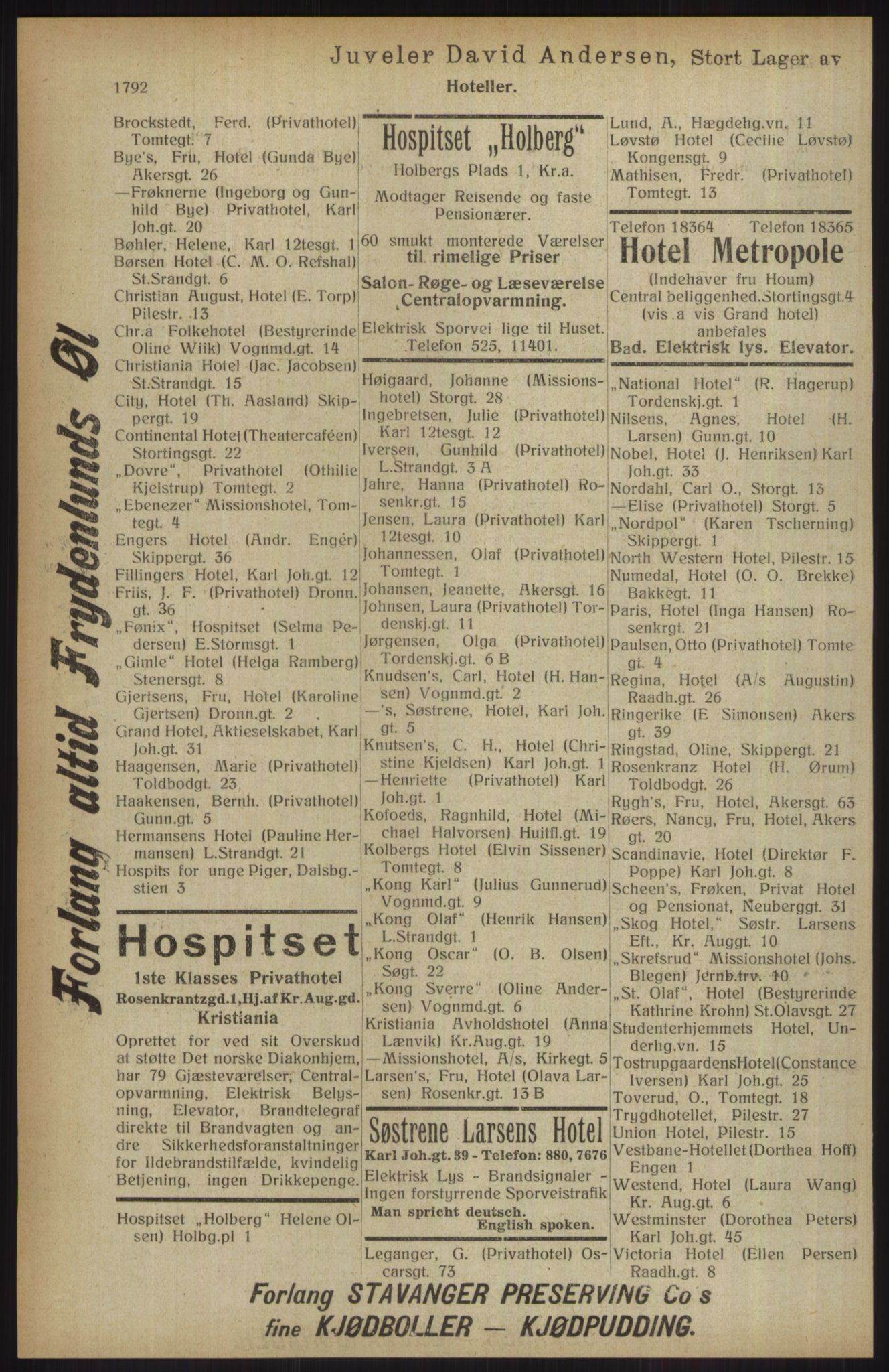 Kristiania/Oslo adressebok, PUBL/-, 1914, p. 1792