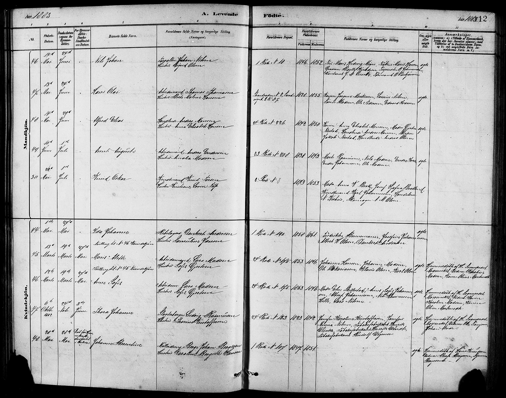 Sandviken Sokneprestembete, AV/SAB-A-77601/H/Hb/L0001: Parish register (copy) no. A 2, 1879-1892, p. 112