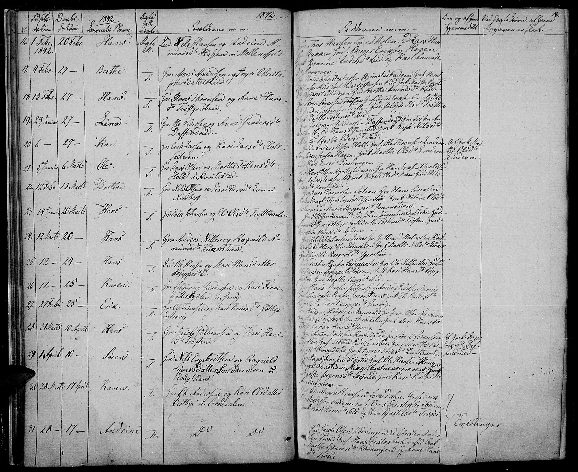 Nord-Odal prestekontor, AV/SAH-PREST-032/H/Ha/Haa/L0002: Parish register (official) no. 2, 1839-1850, p. 18