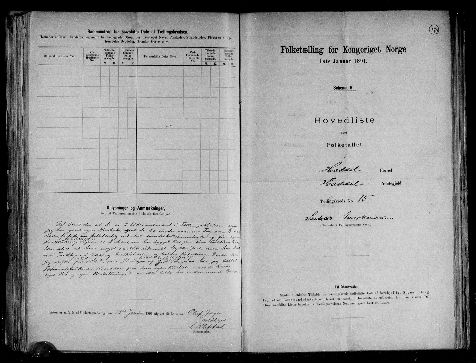 RA, 1891 census for 1866 Hadsel, 1891, p. 35