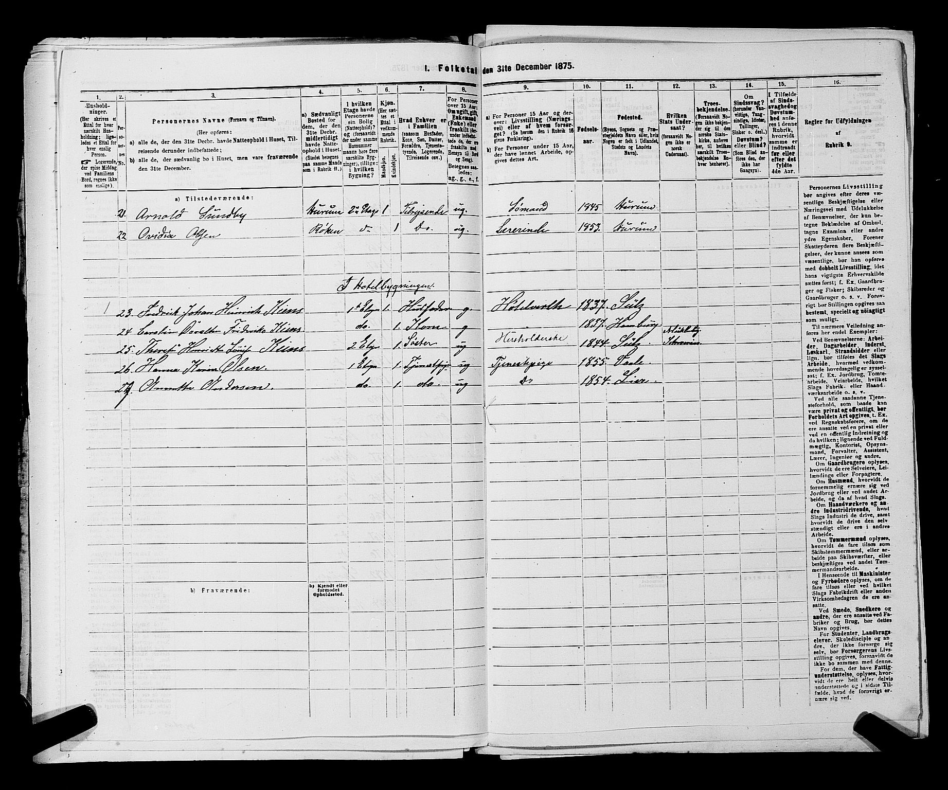 SAKO, 1875 census for 0702P Holmestrand, 1875, p. 149