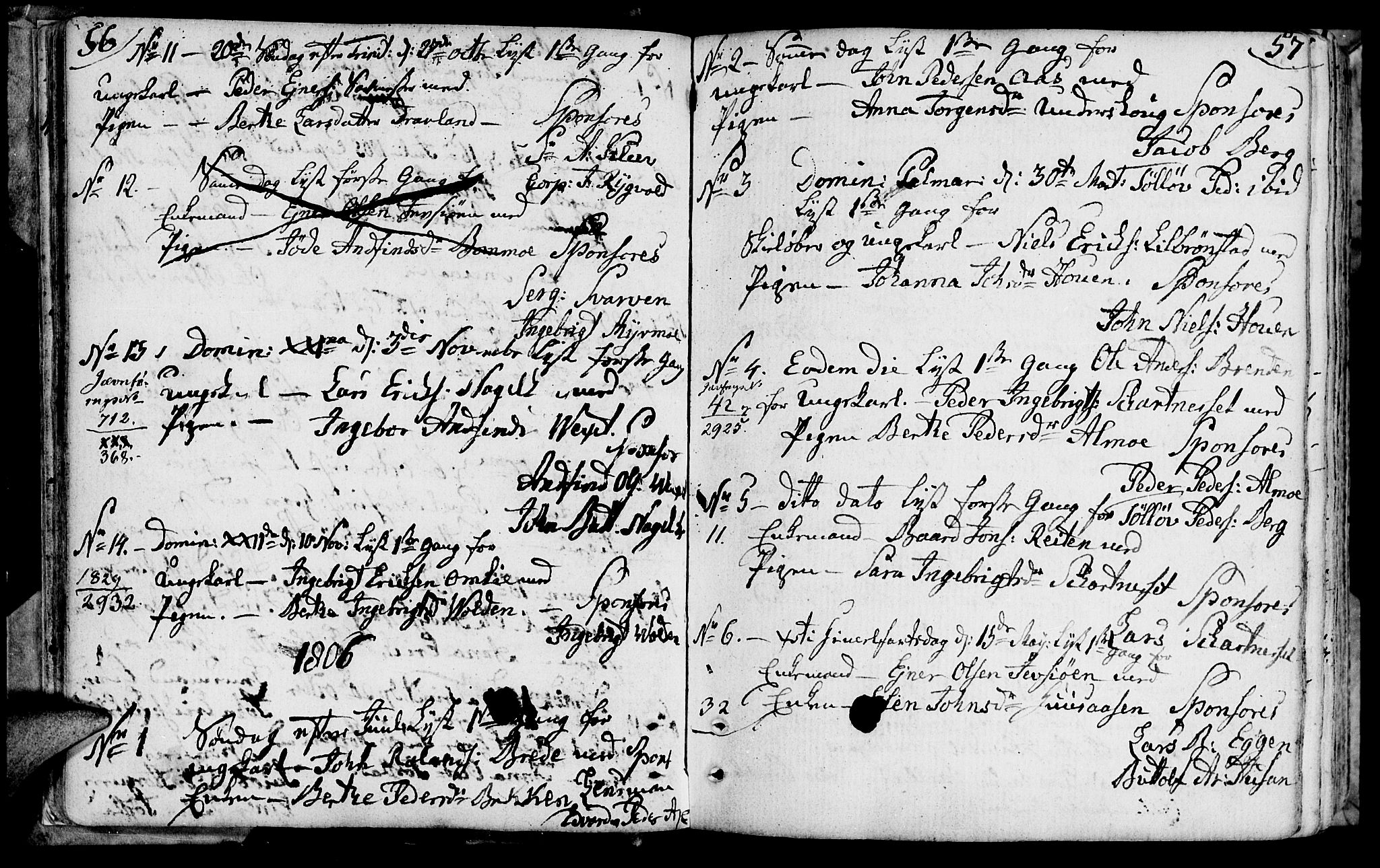 Ministerialprotokoller, klokkerbøker og fødselsregistre - Nord-Trøndelag, SAT/A-1458/749/L0468: Parish register (official) no. 749A02, 1787-1817, p. 56-57