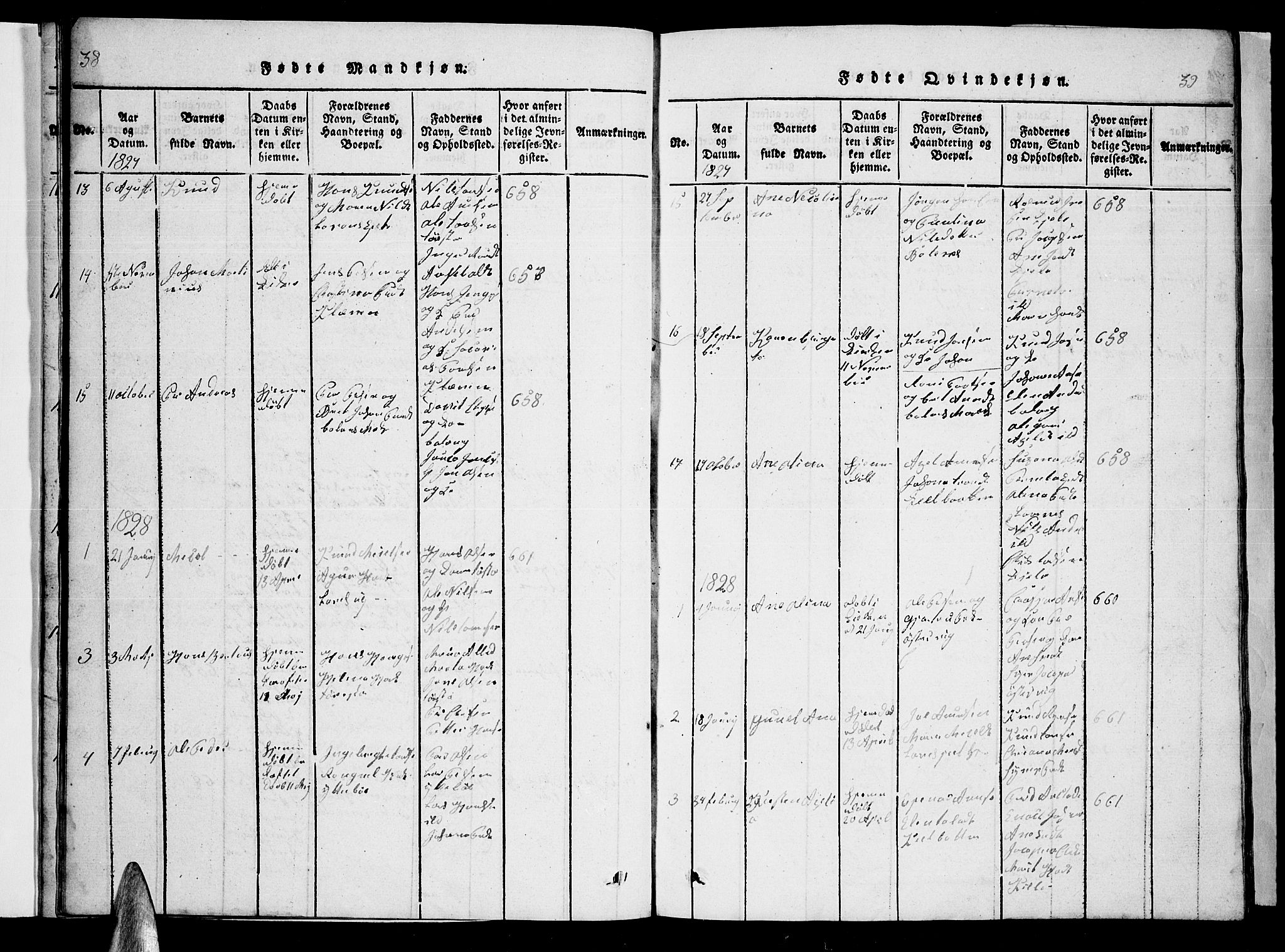 Ministerialprotokoller, klokkerbøker og fødselsregistre - Nordland, SAT/A-1459/863/L0911: Parish register (copy) no. 863C01, 1821-1858, p. 38-39