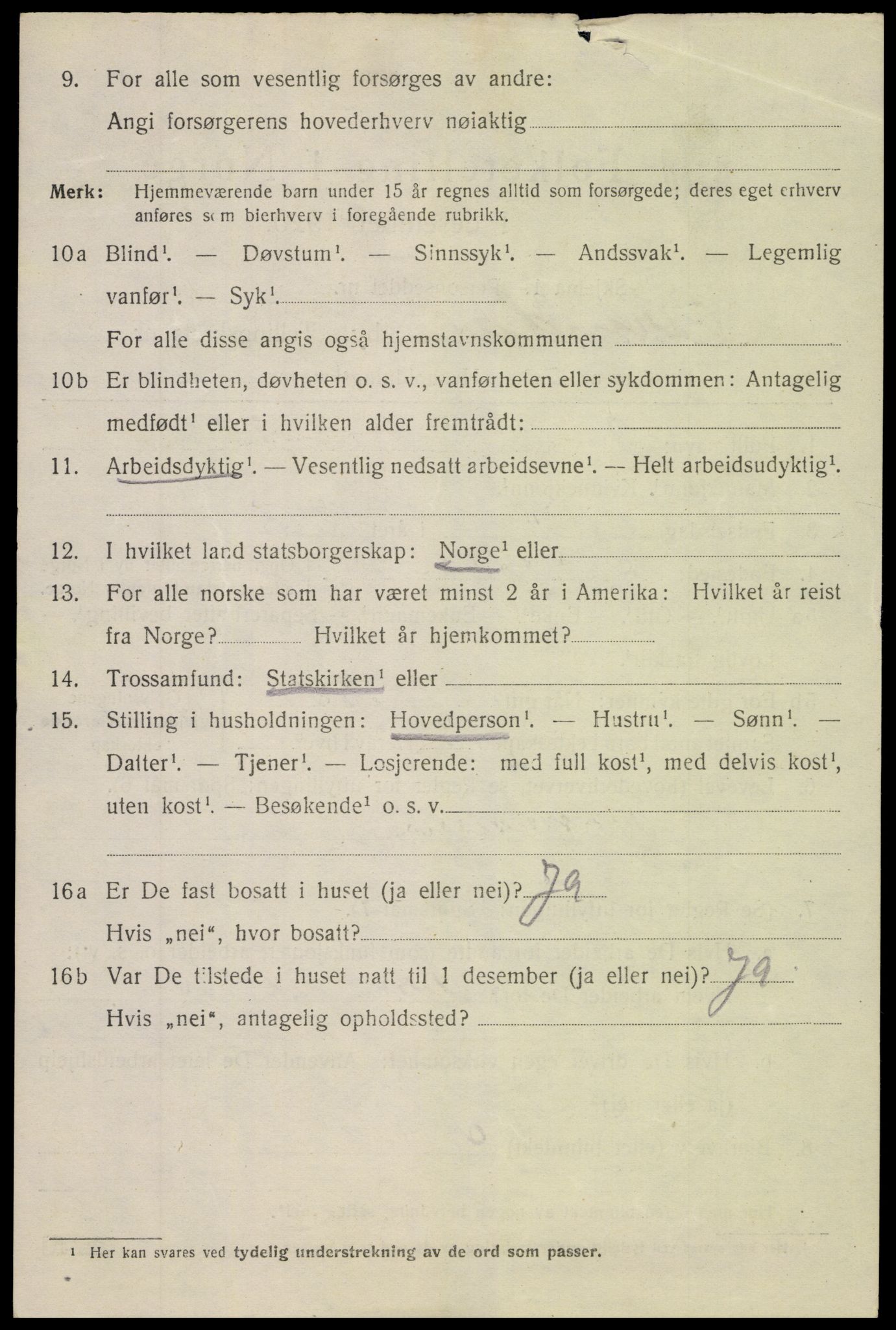 SAK, 1920 census for Arendal, 1920, p. 25881