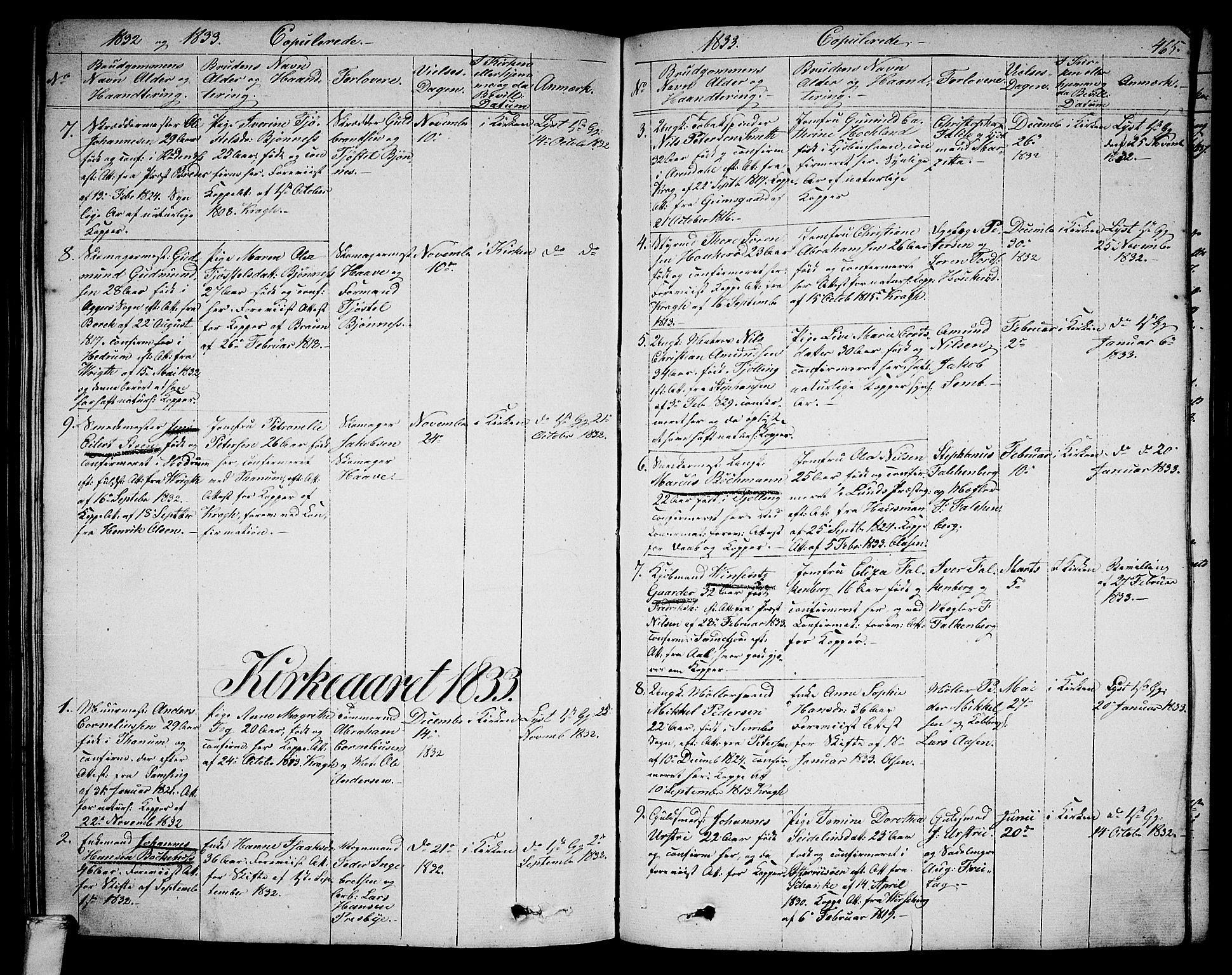 Larvik kirkebøker, AV/SAKO-A-352/G/Ga/L0003b: Parish register (copy) no. I 3B, 1830-1870, p. 465