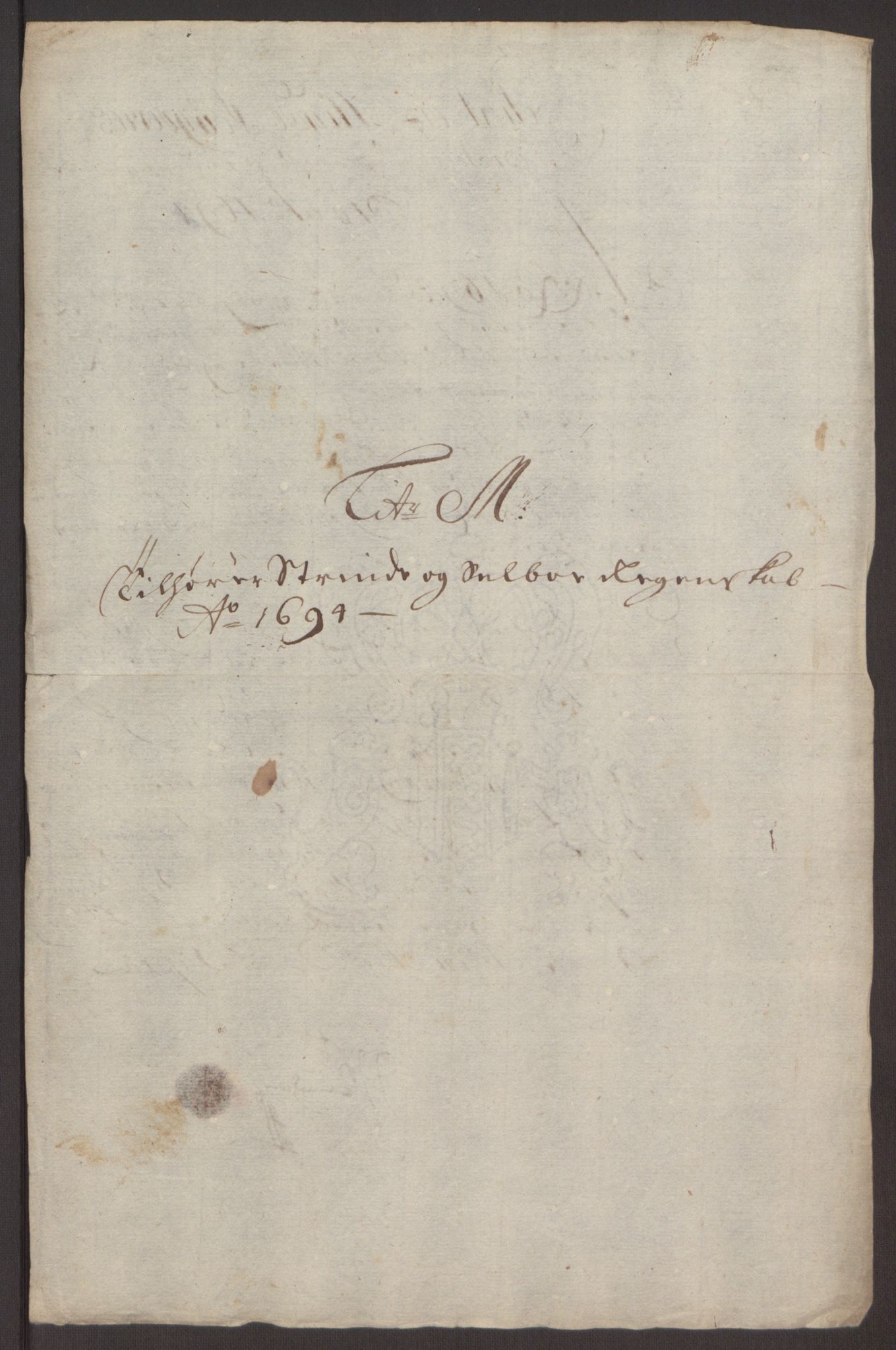 Rentekammeret inntil 1814, Reviderte regnskaper, Fogderegnskap, RA/EA-4092/R61/L4104: Fogderegnskap Strinda og Selbu, 1693-1694, p. 280