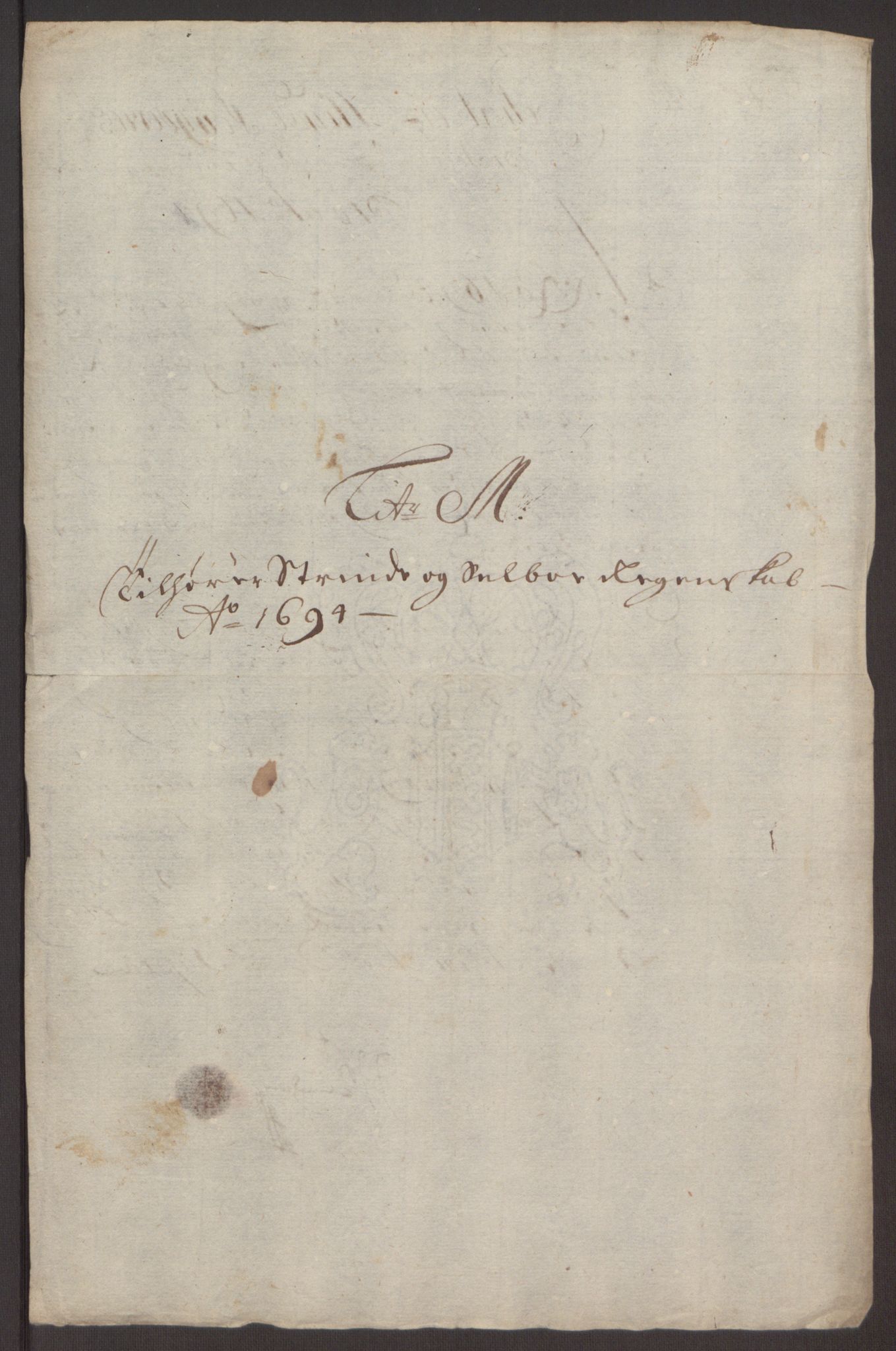 Rentekammeret inntil 1814, Reviderte regnskaper, Fogderegnskap, AV/RA-EA-4092/R61/L4104: Fogderegnskap Strinda og Selbu, 1693-1694, p. 280