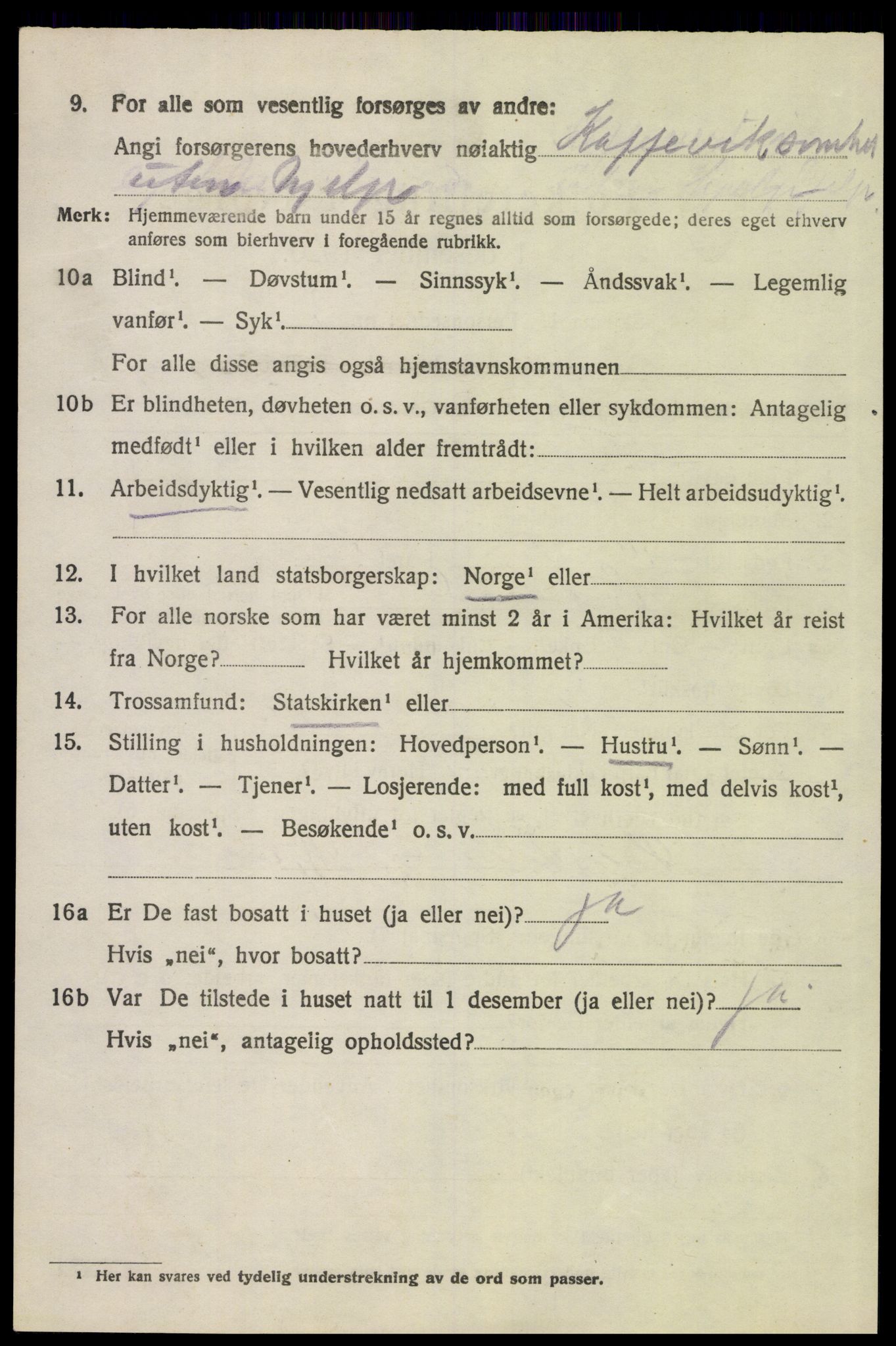 SAH, 1920 census for Åsnes, 1920, p. 3605