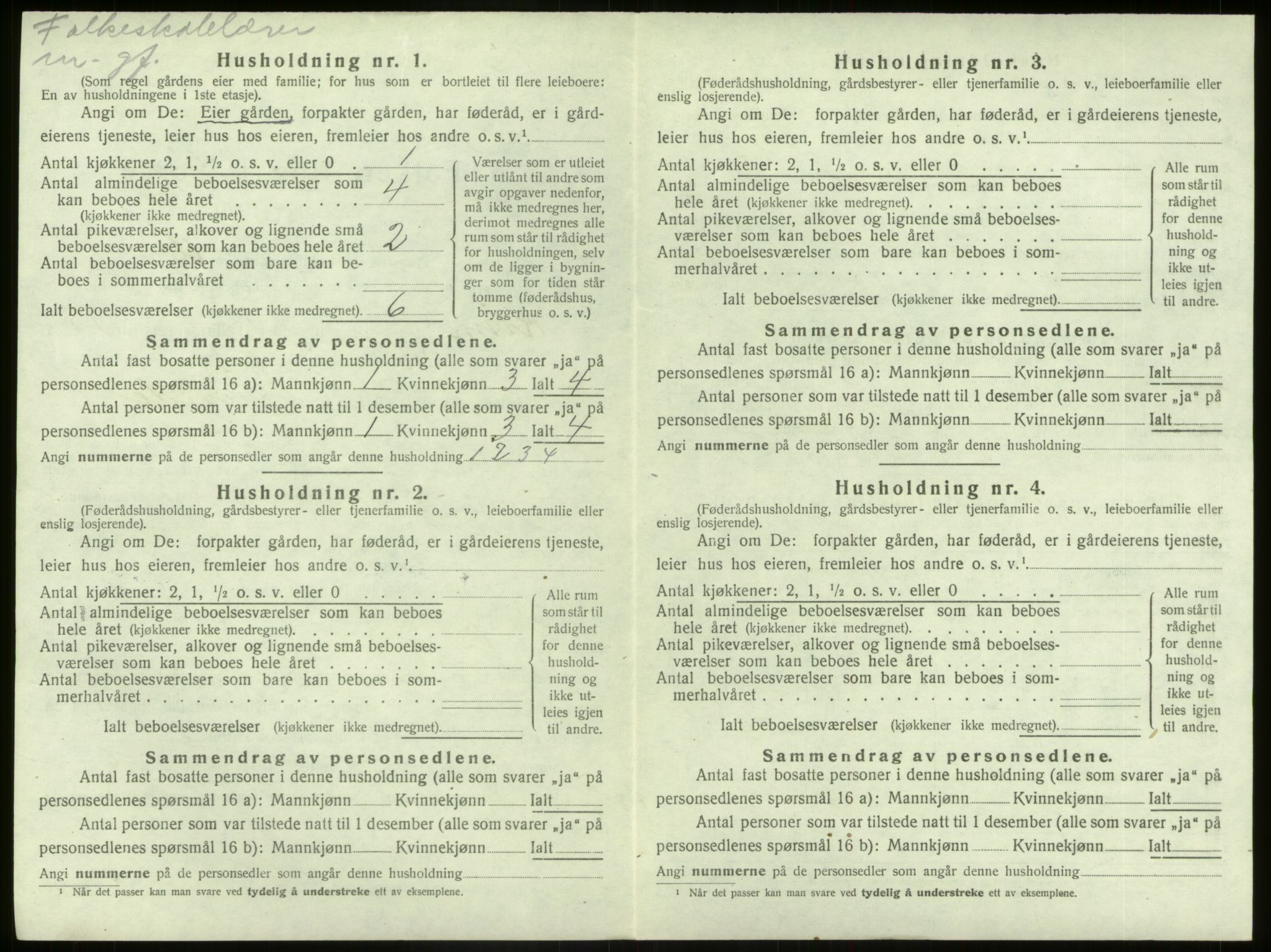 SAB, 1920 census for Kinn, 1920, p. 950