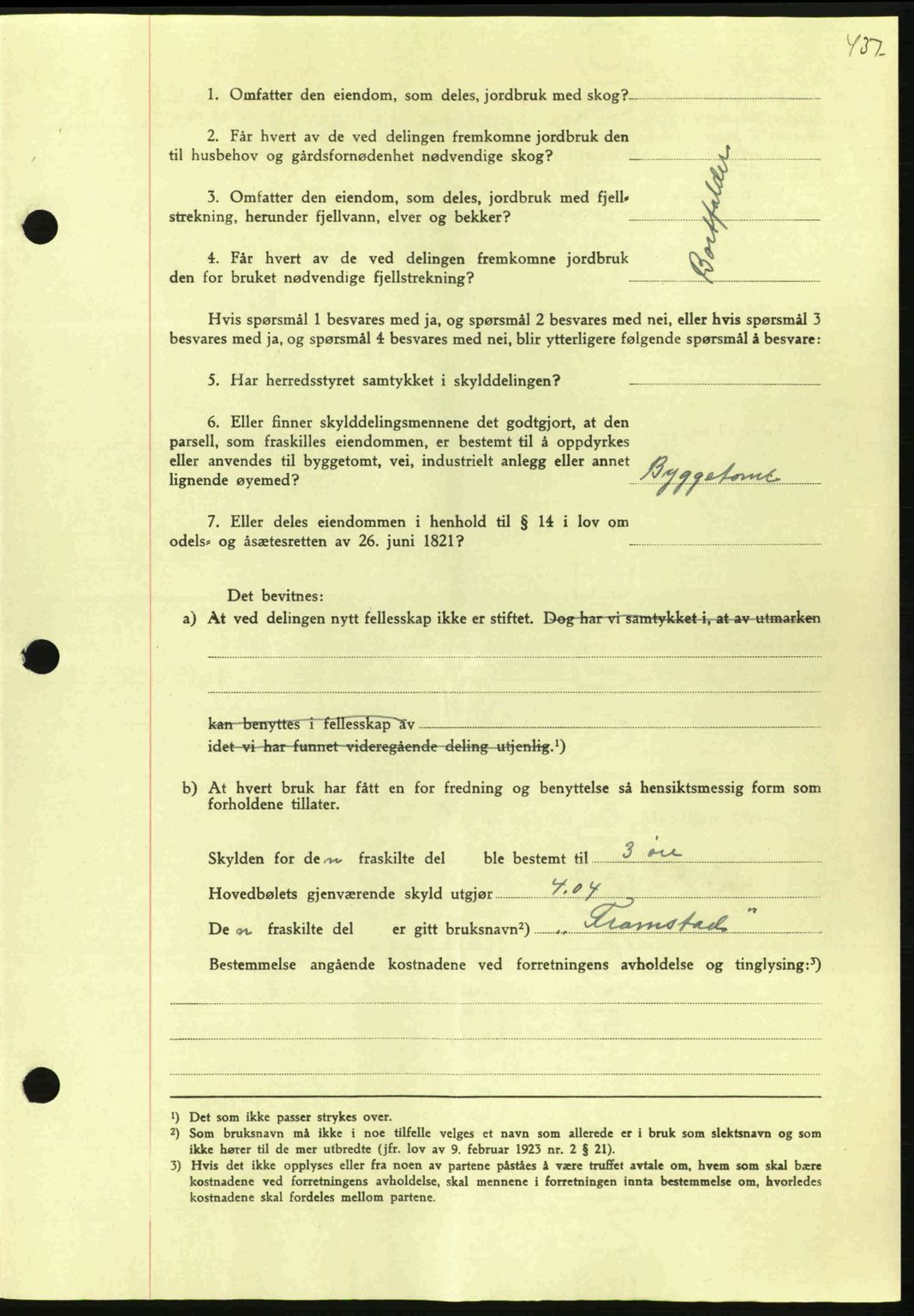 Nordmøre sorenskriveri, AV/SAT-A-4132/1/2/2Ca: Mortgage book no. A95, 1943-1943, Diary no: : 1496/1943