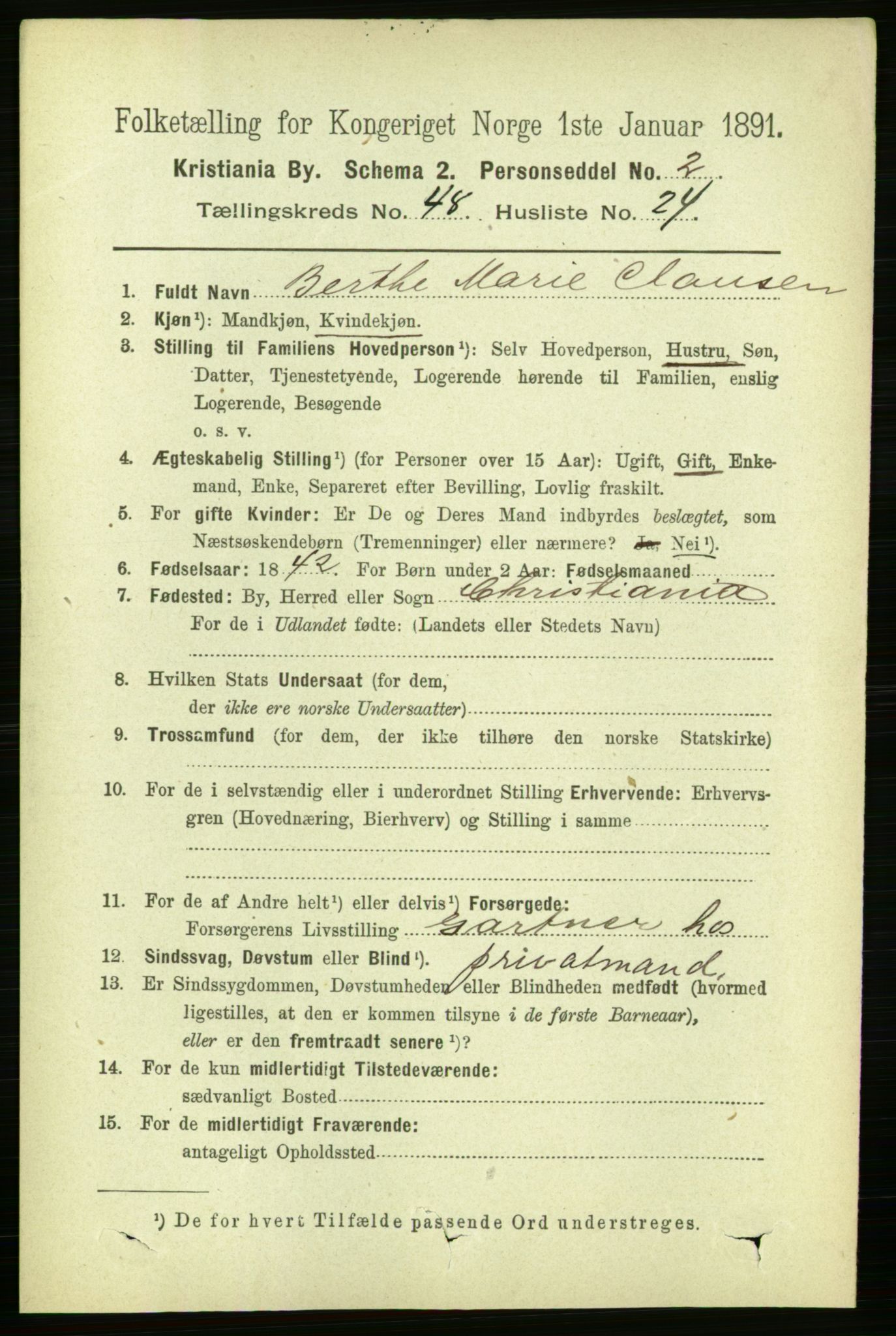 RA, 1891 census for 0301 Kristiania, 1891, p. 28503