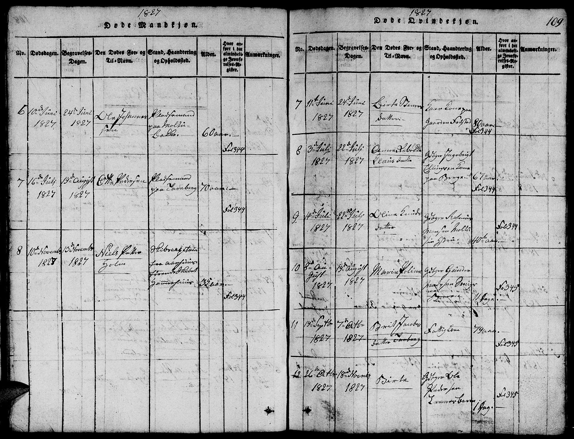 Ministerialprotokoller, klokkerbøker og fødselsregistre - Møre og Romsdal, AV/SAT-A-1454/507/L0078: Parish register (copy) no. 507C01, 1816-1840, p. 109