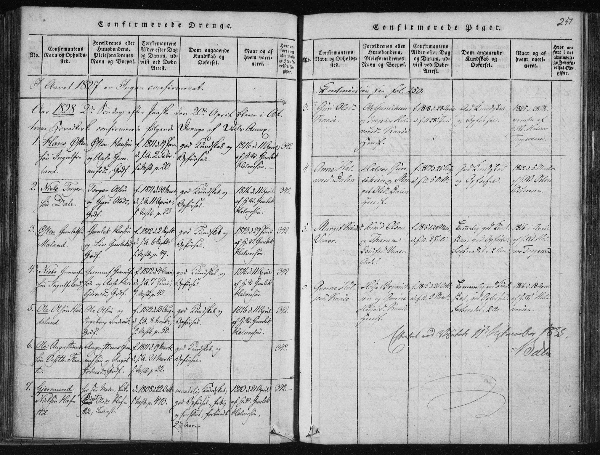 Tinn kirkebøker, AV/SAKO-A-308/F/Fc/L0001: Parish register (official) no. III 1, 1815-1843, p. 251