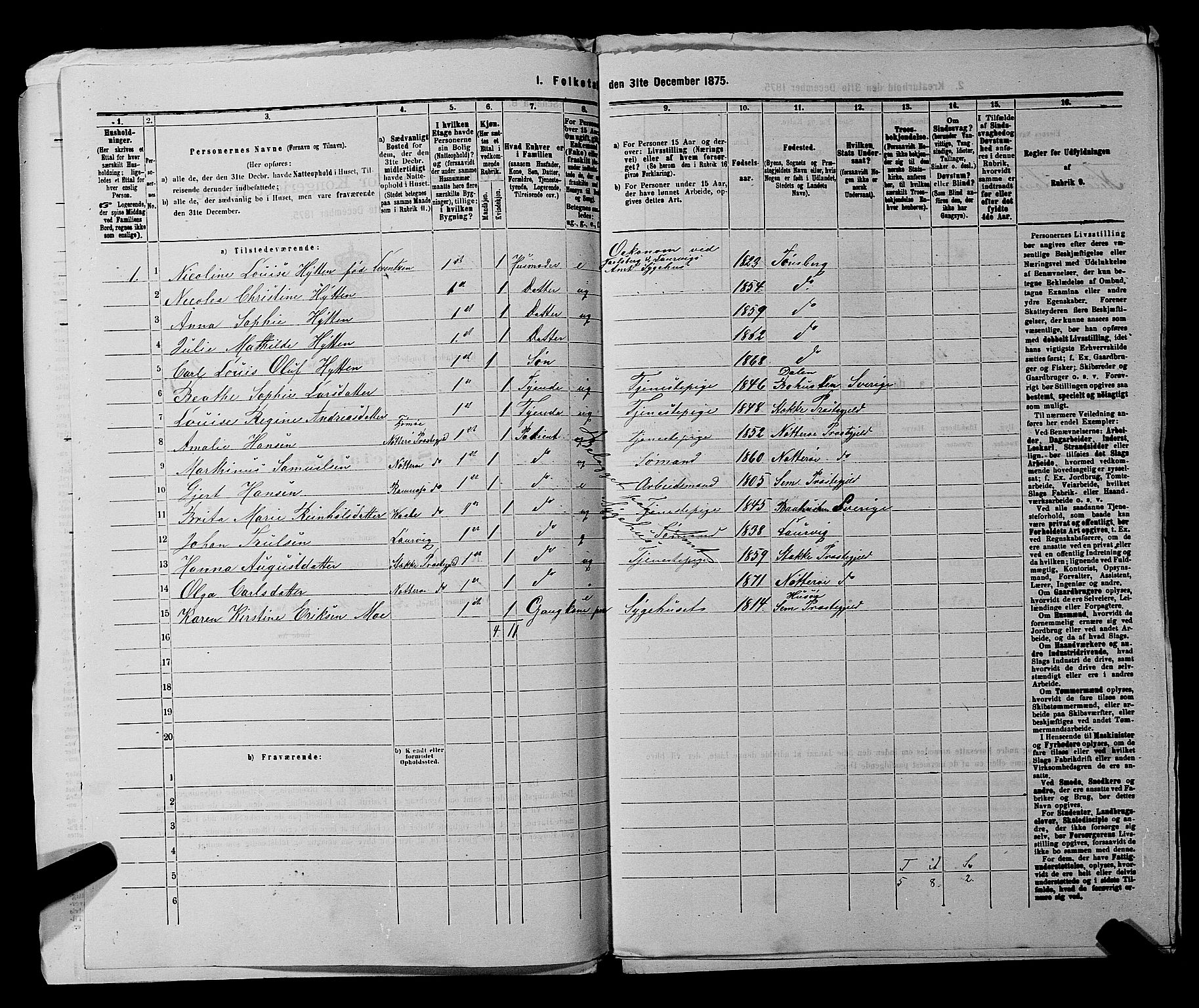 SAKO, 1875 census for 0705P Tønsberg, 1875, p. 765