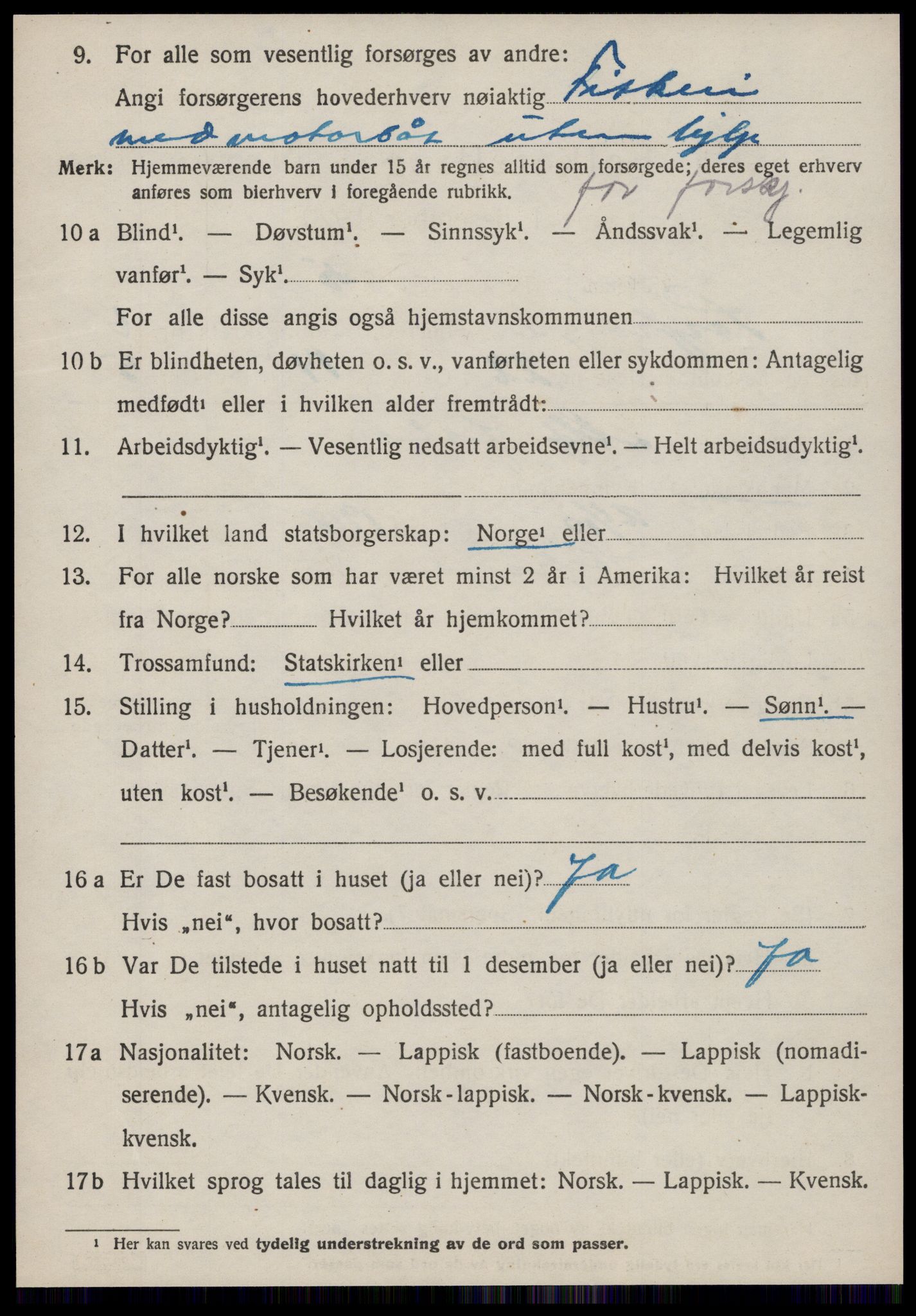 SAT, 1920 census for Sør-Frøya, 1920, p. 5434