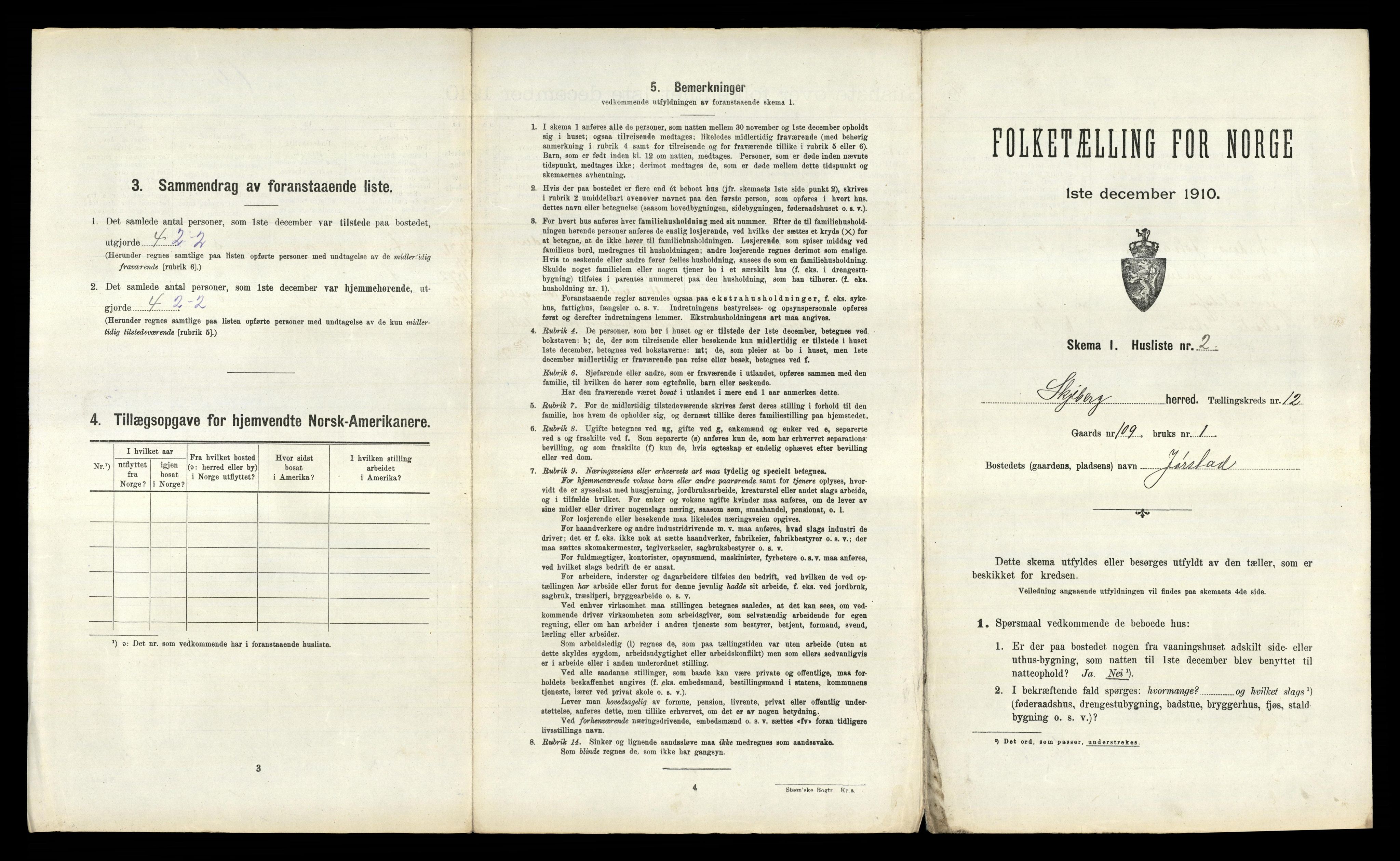 RA, 1910 census for Skjeberg, 1910, p. 1626
