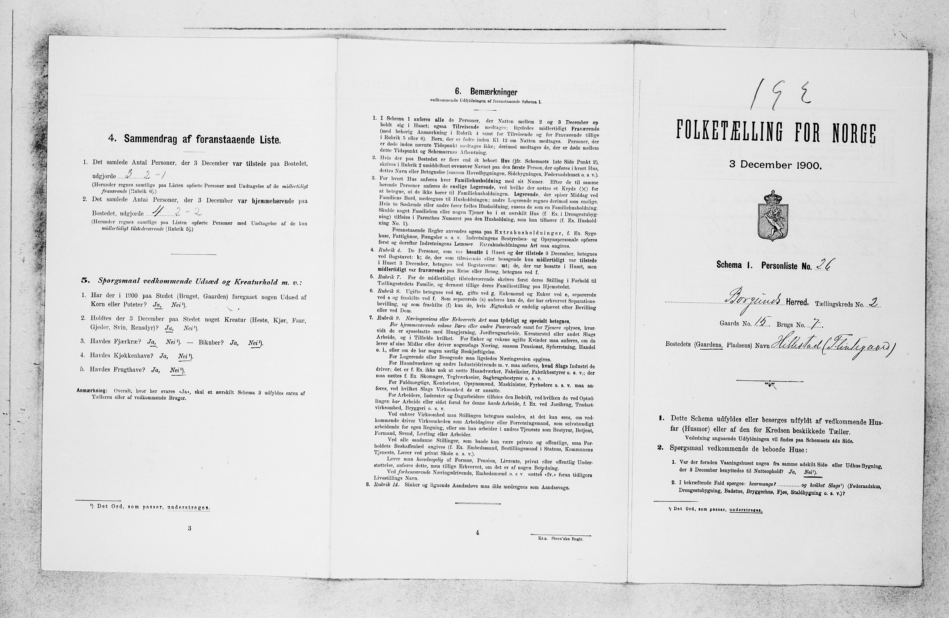 SAB, 1900 census for Borgund, 1900, p. 129