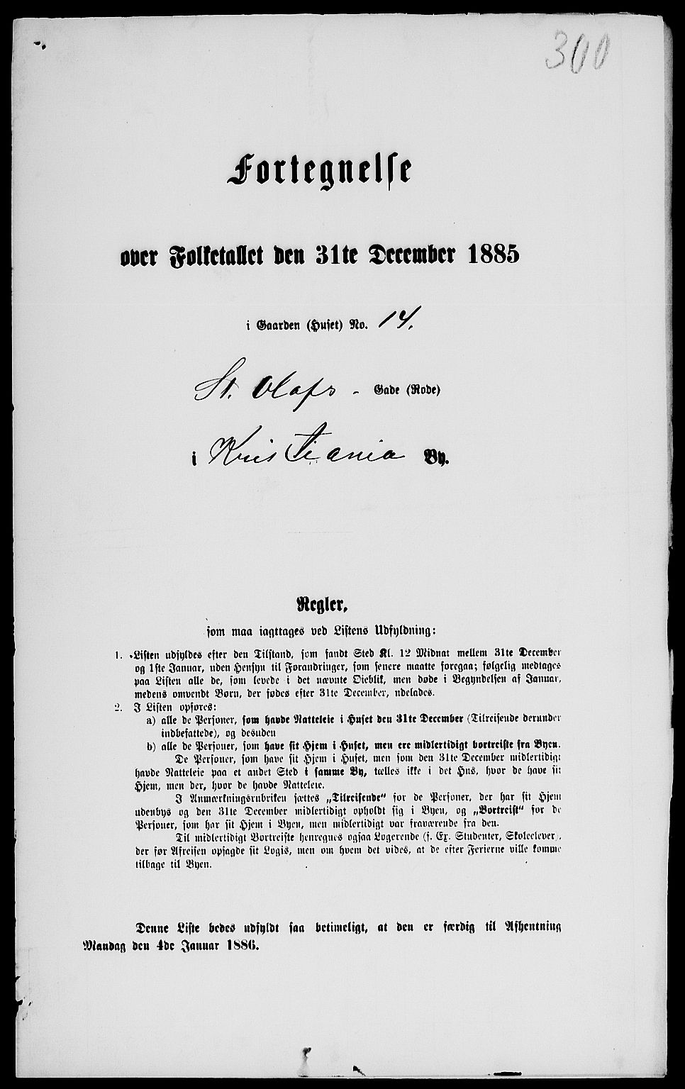 RA, 1885 census for 0301 Kristiania, 1885, p. 2383