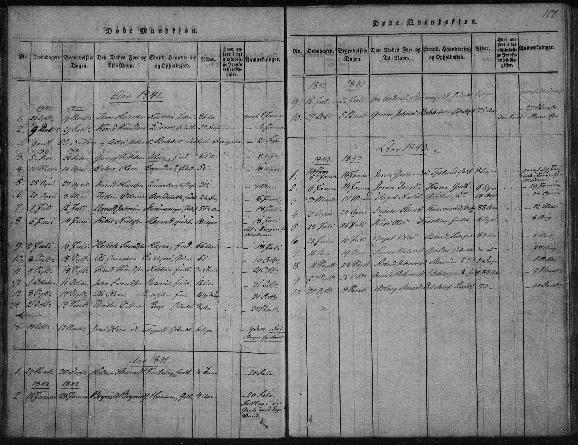 Tinn kirkebøker, SAKO/A-308/F/Fa/L0004: Parish register (official) no. I 4, 1815-1843, p. 116b-117a