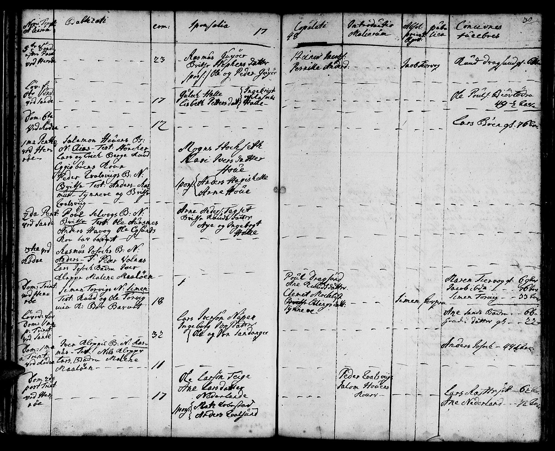 Ministerialprotokoller, klokkerbøker og fødselsregistre - Møre og Romsdal, SAT/A-1454/507/L0066: Parish register (official) no. 507A01, 1731-1766, p. 30