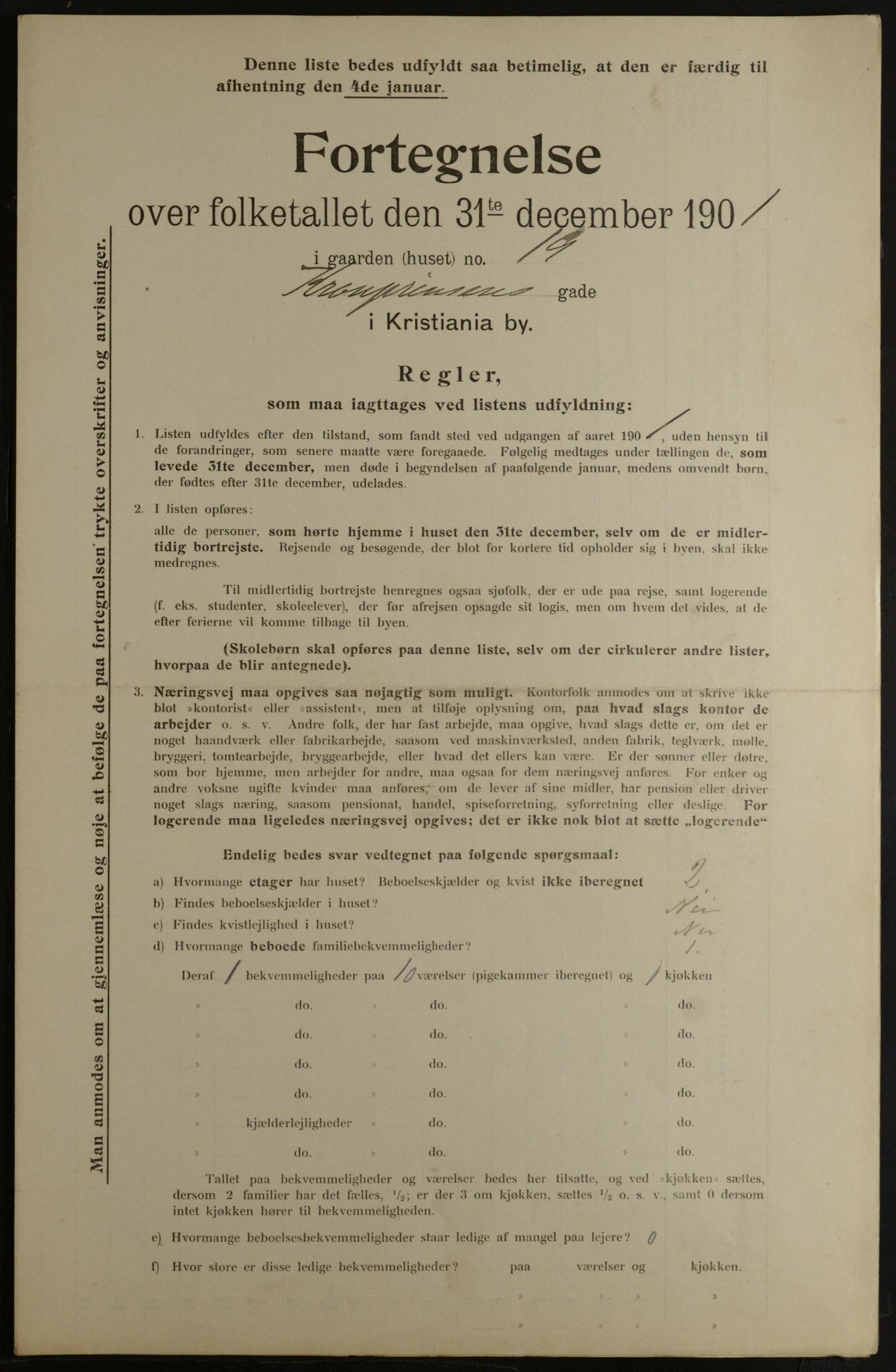 OBA, Municipal Census 1901 for Kristiania, 1901, p. 8421