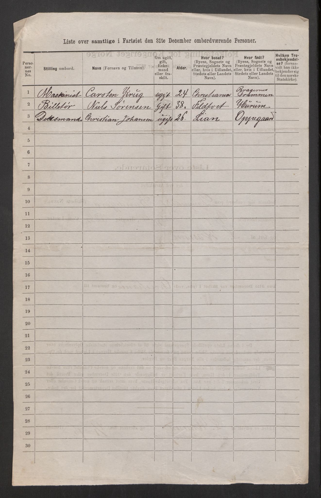 RA, 1875 census, lists of crew on ships: Ships in domestic ports, 1875, p. 3