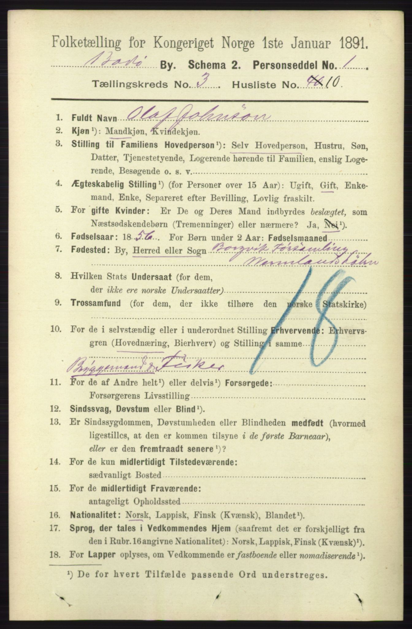 RA, 1891 census for 1804 Bodø, 1891, p. 2128