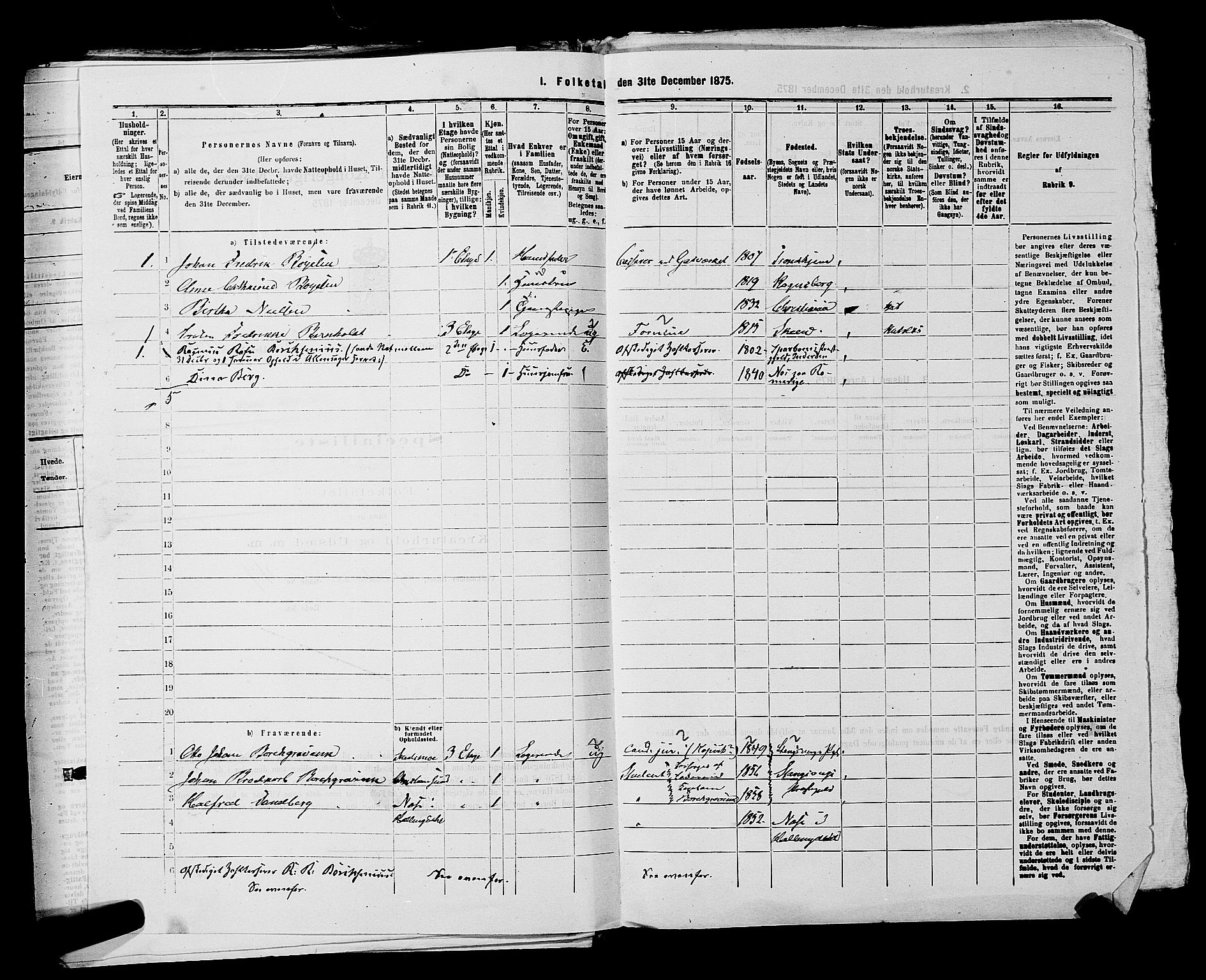 RA, 1875 census for 0301 Kristiania, 1875, p. 6093