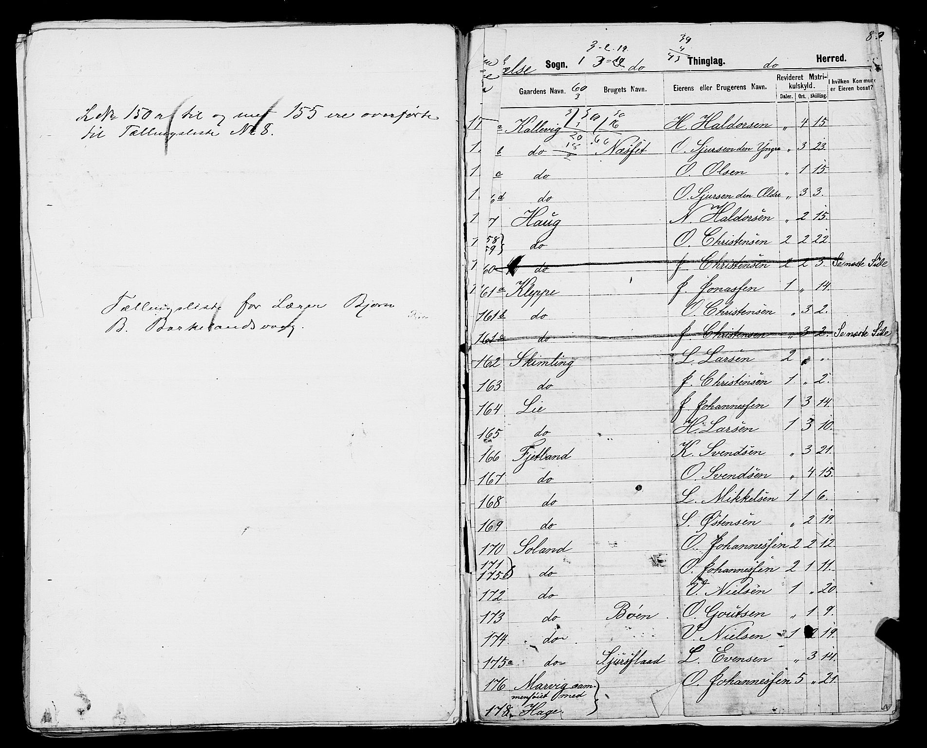 SAST, 1875 census for 1138P Jelsa, 1875, p. 33