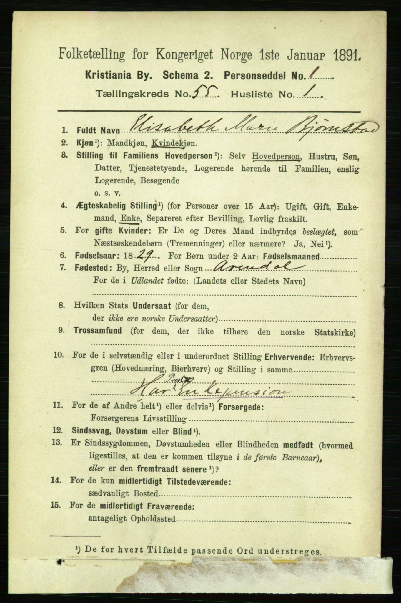 RA, 1891 census for 0301 Kristiania, 1891, p. 30077