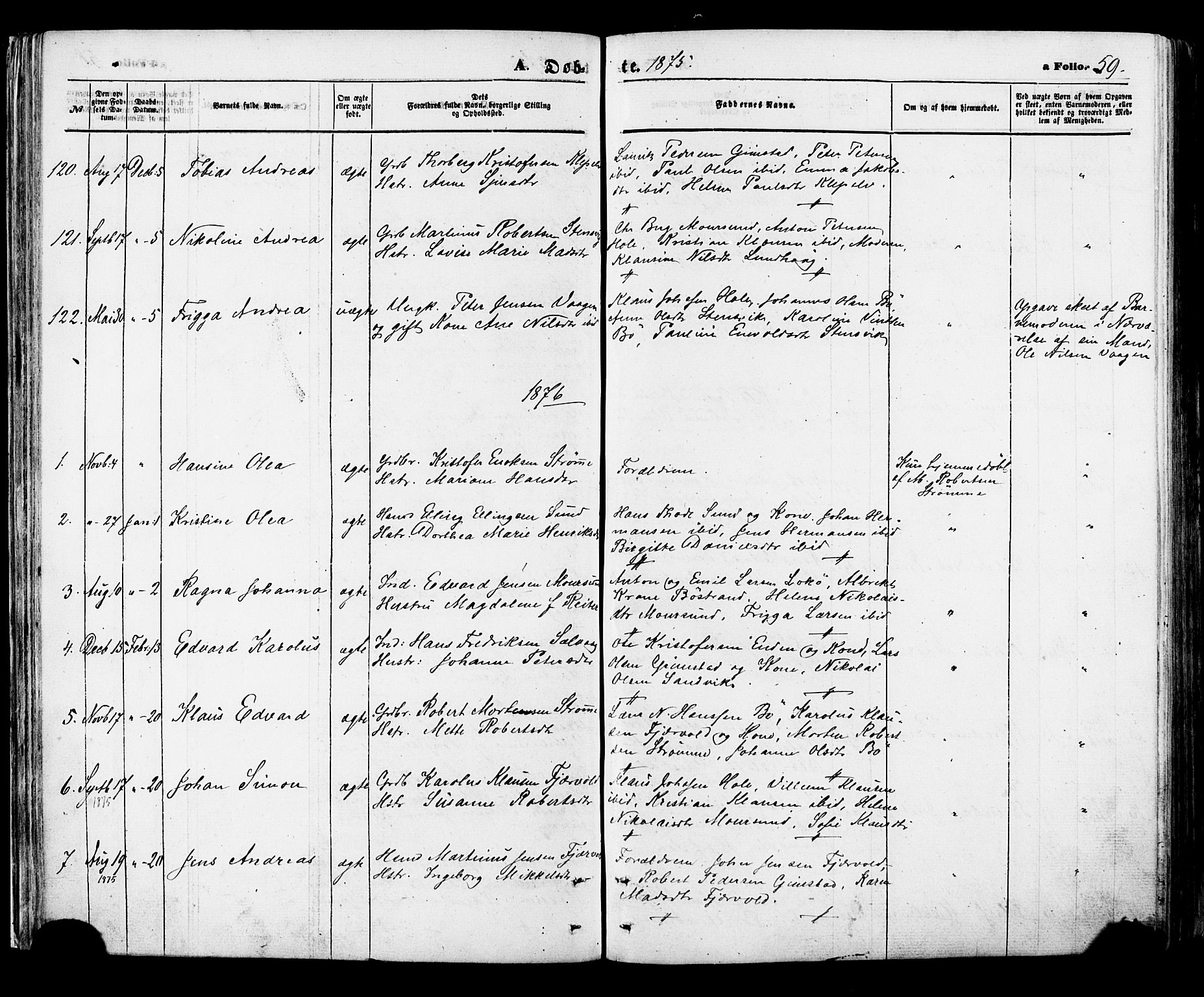 Ministerialprotokoller, klokkerbøker og fødselsregistre - Nordland, SAT/A-1459/891/L1301: Parish register (official) no. 891A06, 1870-1878, p. 59